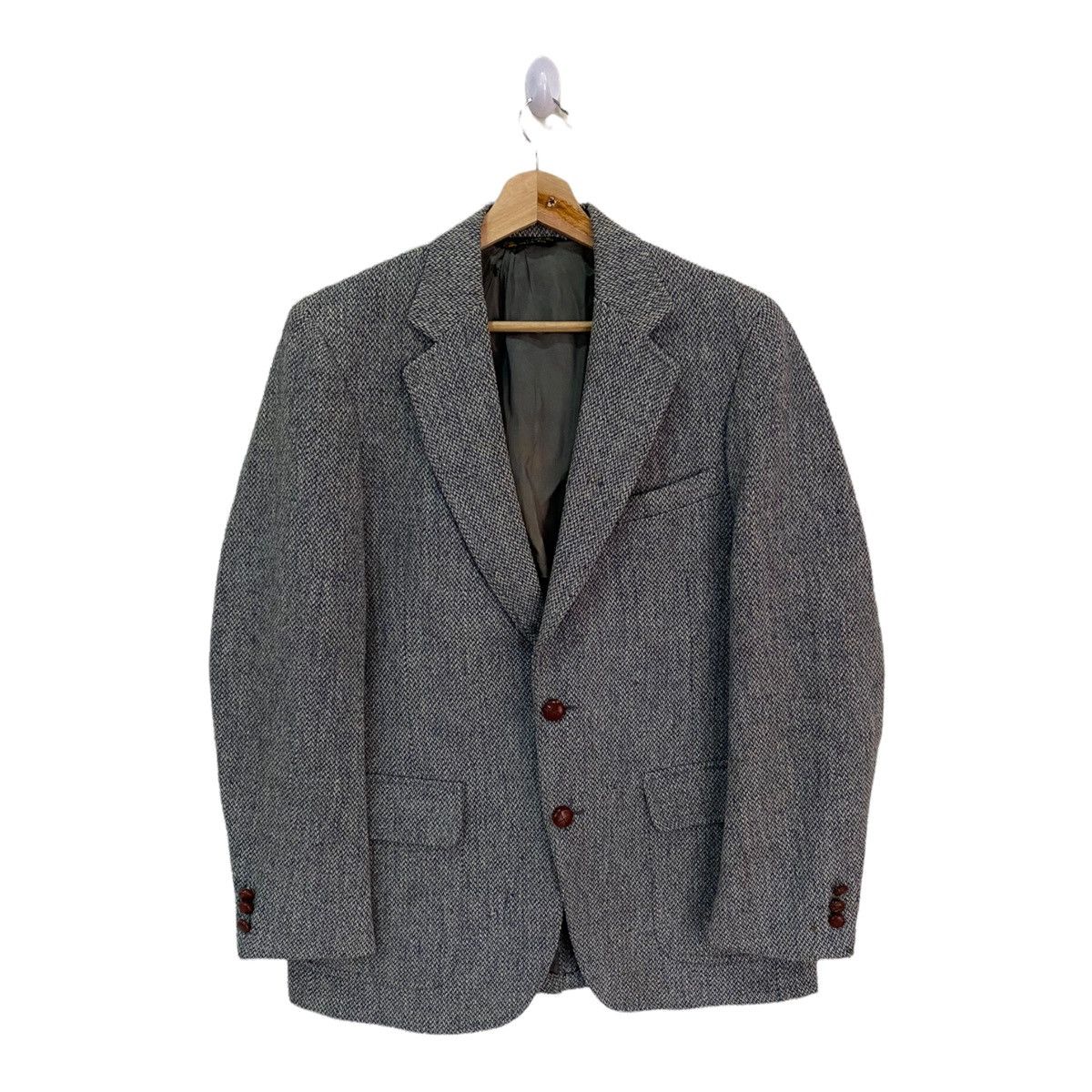 Designer × Harris Tweed × Japanese Brand HARRIS TWEED SCOTTISH WOOL BLAZER COAT Size US S / EU 44-46 / 1 - 1 Thumbnail