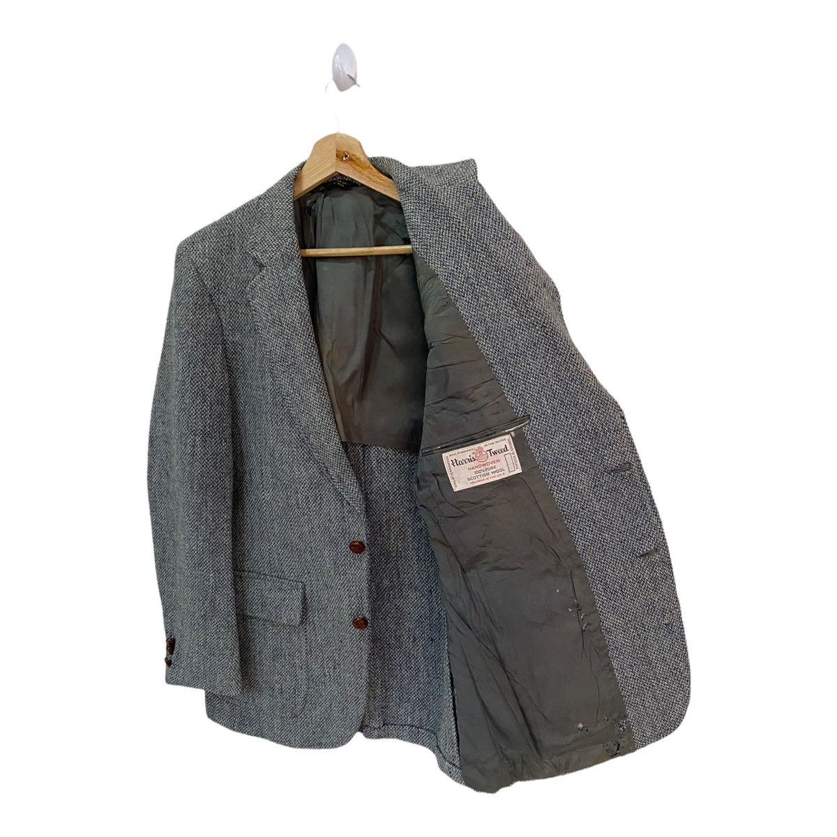 Designer × Harris Tweed × Japanese Brand HARRIS TWEED SCOTTISH WOOL BLAZER COAT Size US S / EU 44-46 / 1 - 7 Thumbnail