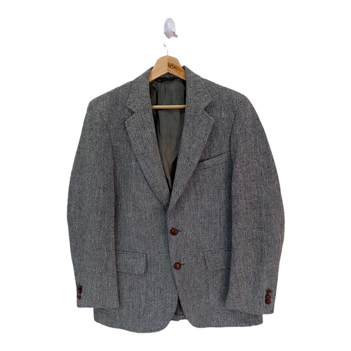 Designer × Harris Tweed × Japanese Brand HARRIS TWEED SCOTTISH WOOL BLAZER COAT Size US S / EU 44-46 / 1 - 4 Thumbnail
