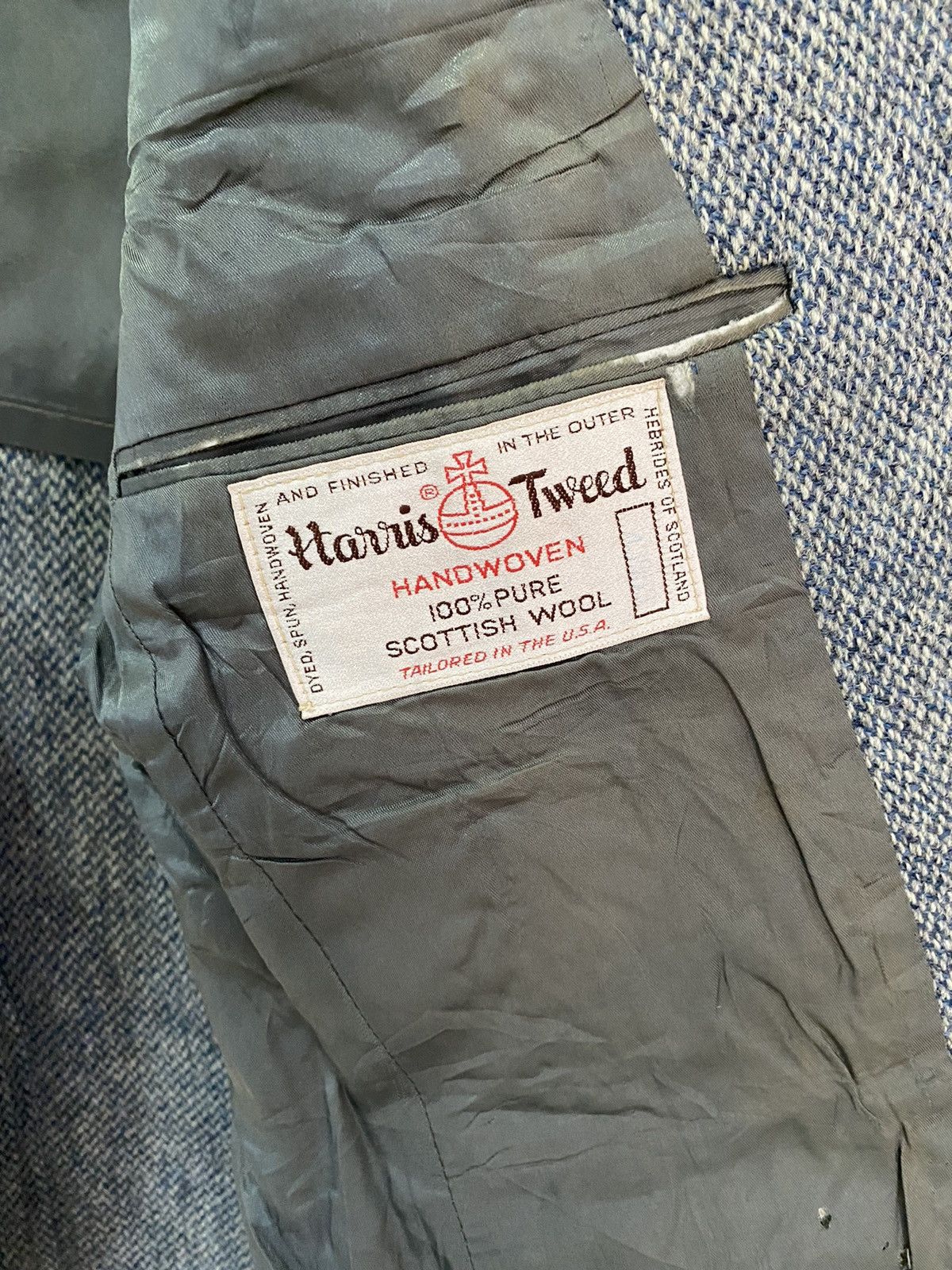 Designer × Harris Tweed × Japanese Brand HARRIS TWEED SCOTTISH WOOL BLAZER COAT Size US S / EU 44-46 / 1 - 8 Thumbnail