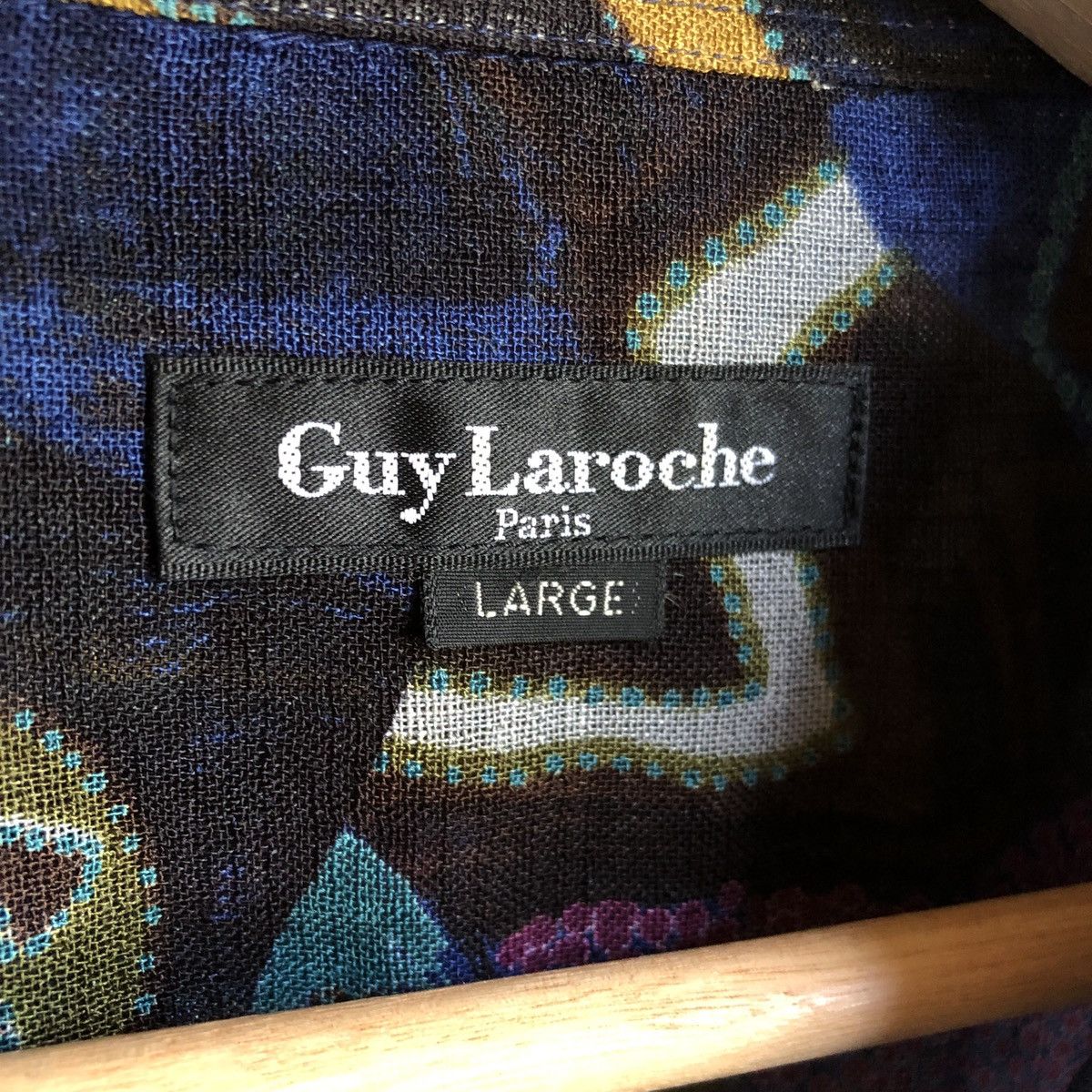 Rare! Vintage Guy Laroche Pop Art Abstract Summer Shirt