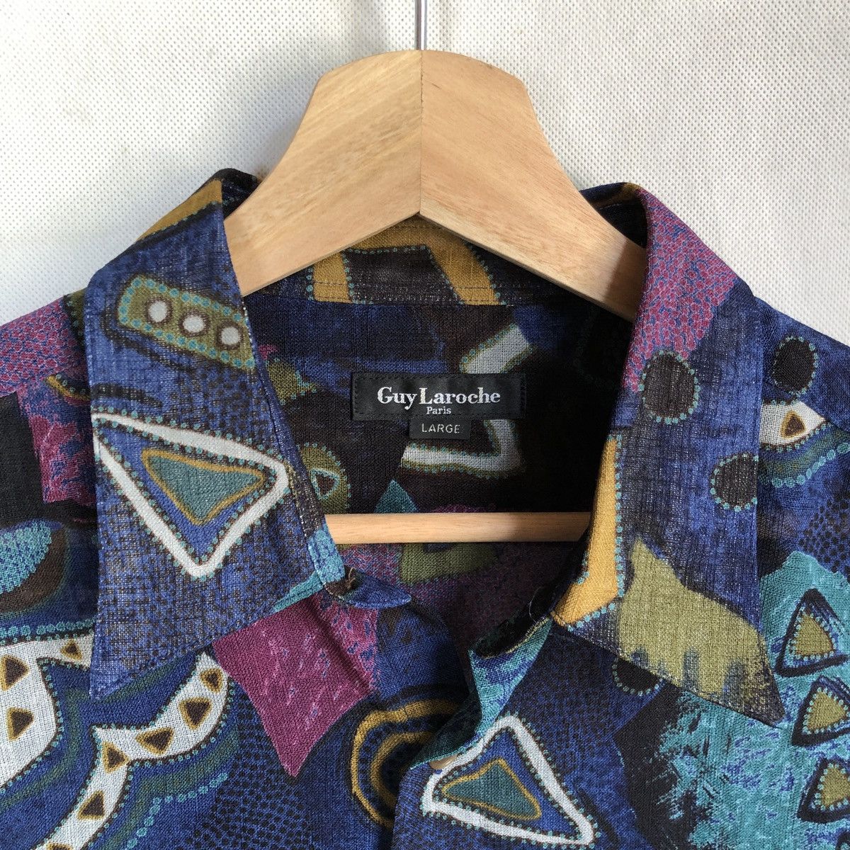 Rare! Vintage Guy Laroche Pop Art Abstract Summer Shirt