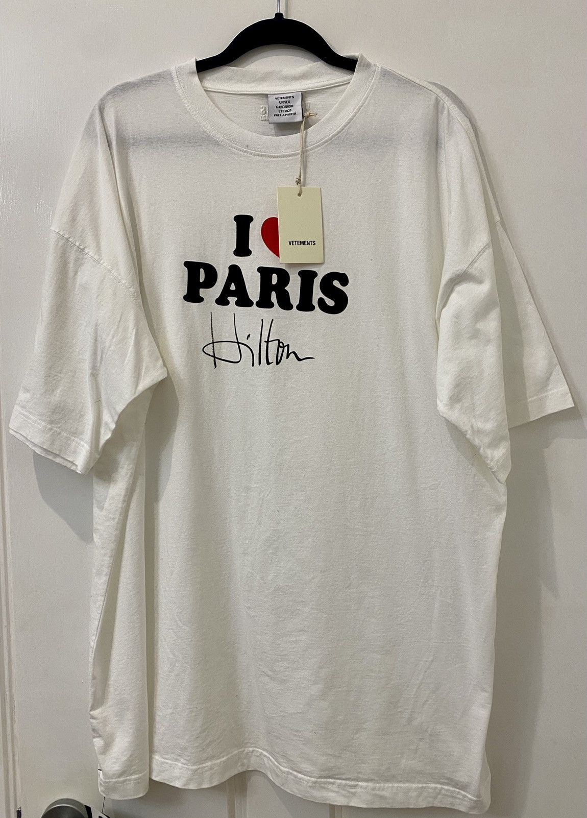 VETEMENTS 20SS I LOVE PARIS HILTON Tシャツ