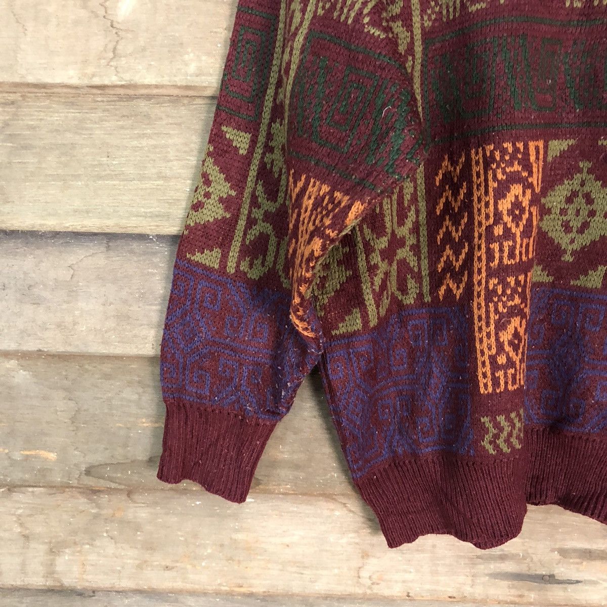 Homespun Knitwear Crackers Maroon Knitwear art streetwear #H067 Size US M / EU 48-50 / 2 - 4 Thumbnail