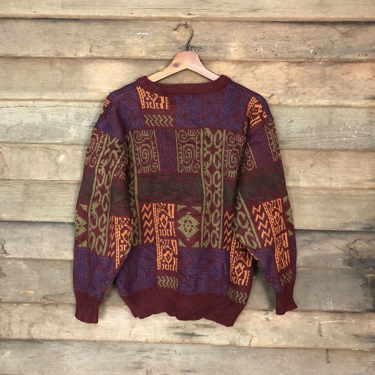 Homespun Knitwear Crackers Maroon Knitwear art streetwear #H067 Size US M / EU 48-50 / 2 - 9 Thumbnail