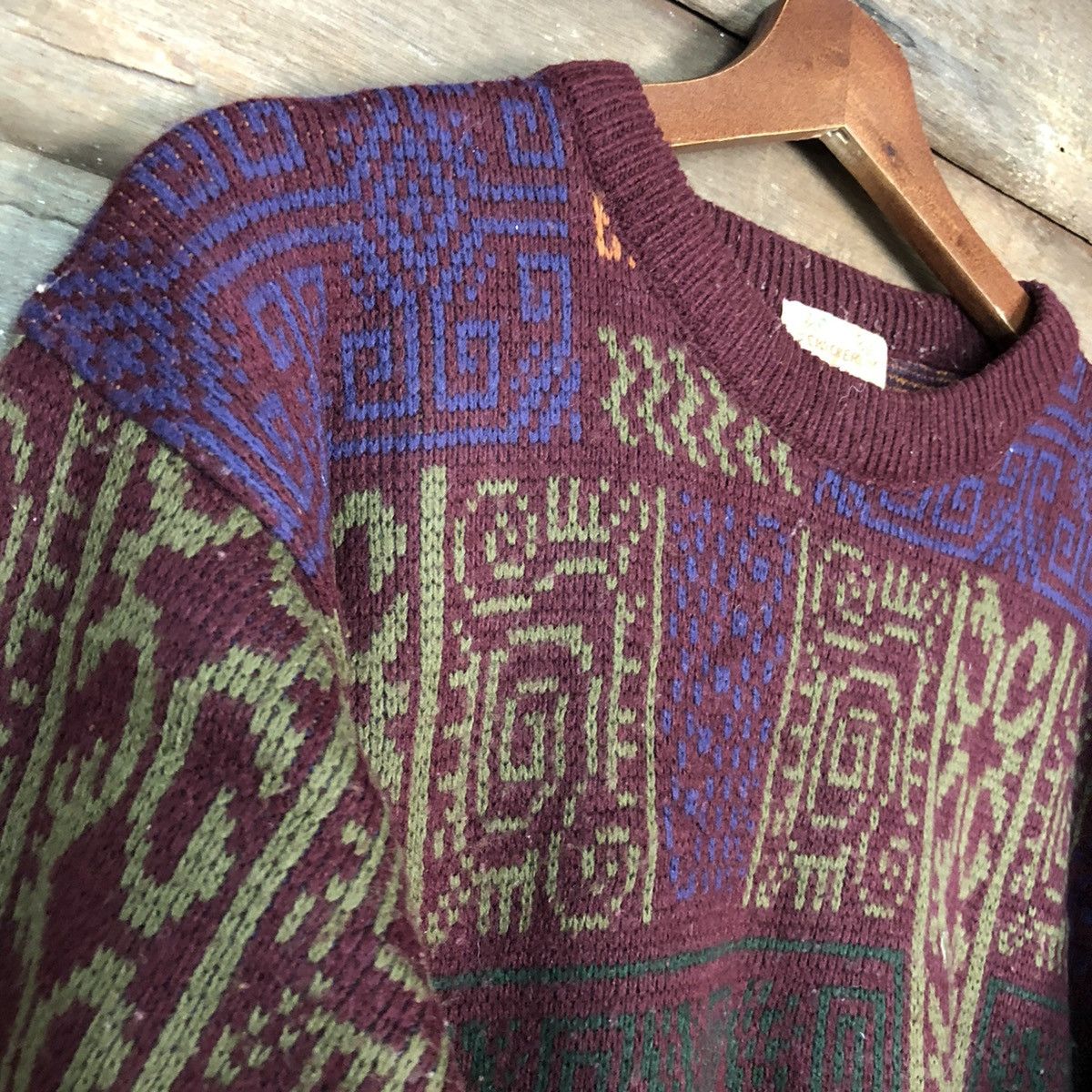 Homespun Knitwear Crackers Maroon Knitwear art streetwear #H067 Size US M / EU 48-50 / 2 - 6 Thumbnail