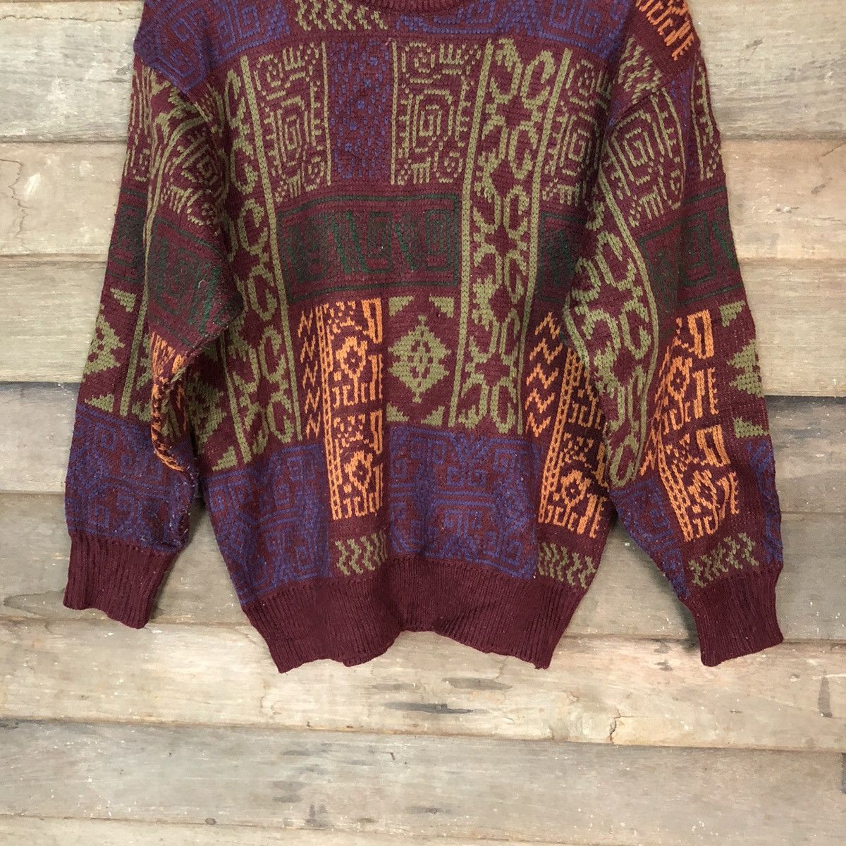 Homespun Knitwear Crackers Maroon Knitwear art streetwear #H067 Size US M / EU 48-50 / 2 - 3 Thumbnail