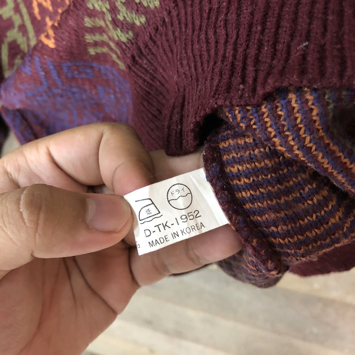 Homespun Knitwear Crackers Maroon Knitwear art streetwear #H067 Size US M / EU 48-50 / 2 - 8 Thumbnail
