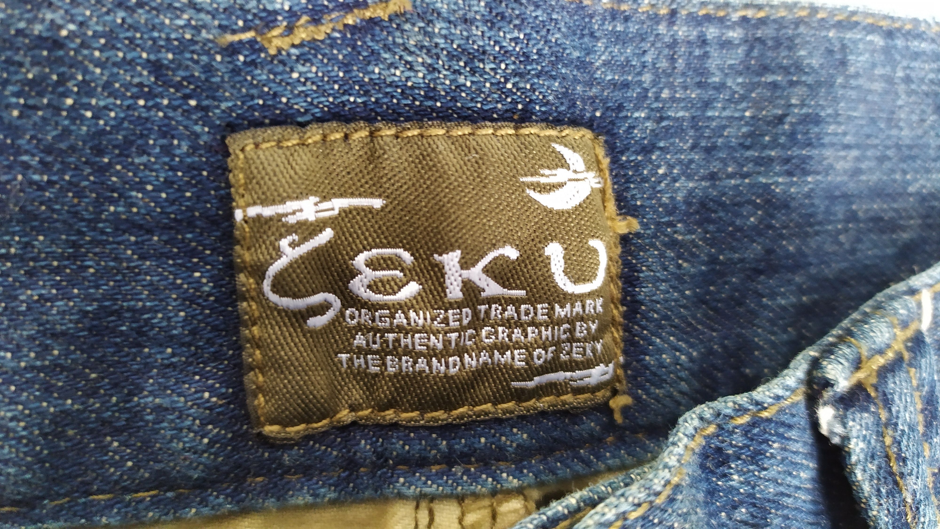 Japanese Brand Geku sukajan koi embroidery denim pants size 34 Size US 34 / EU 50 - 10 Thumbnail