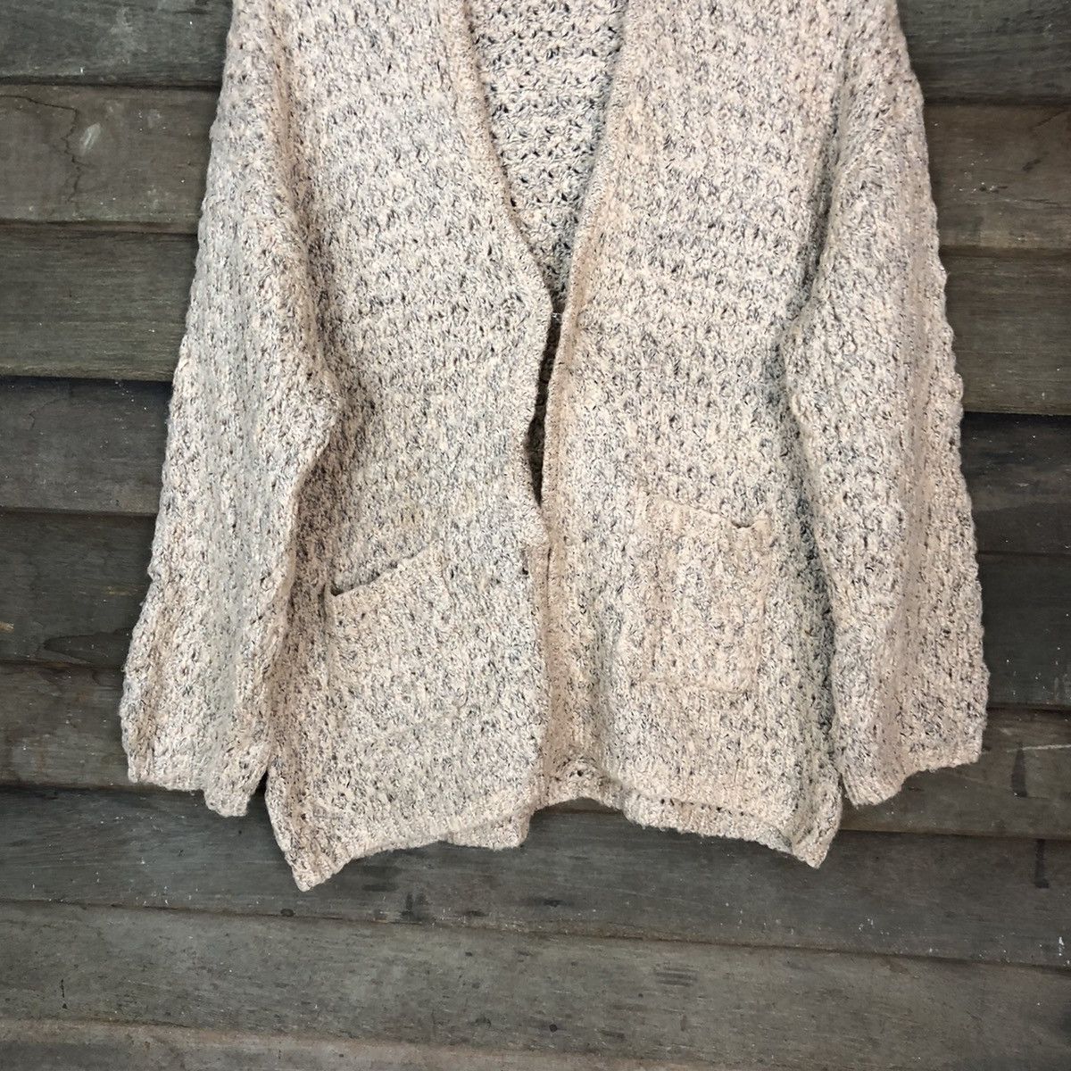Vintage Grove Brown Cardigan knitwear crochet #H066 Size US M / EU 48-50 / 2 - 3 Thumbnail