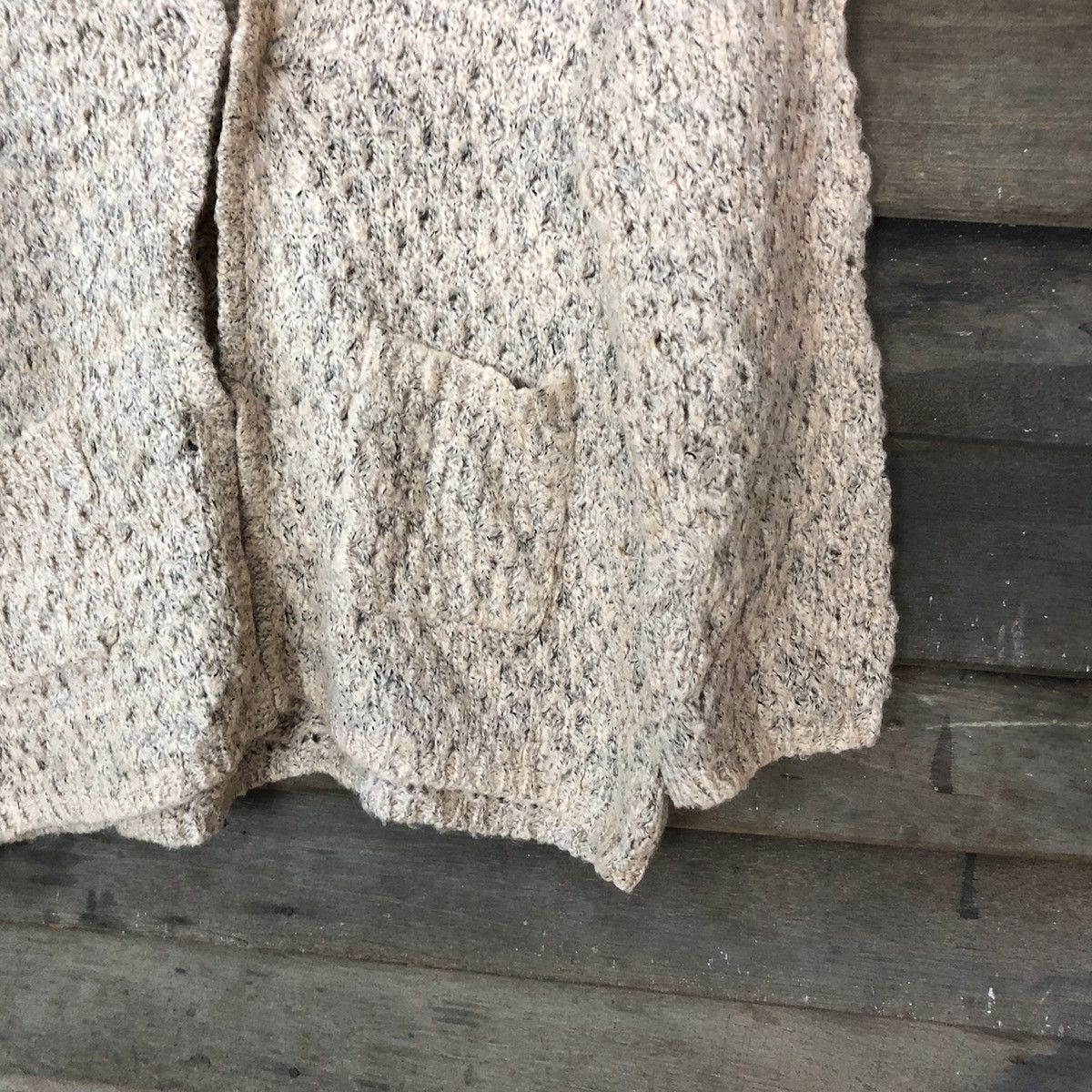 Vintage Grove Brown Cardigan knitwear crochet #H066 Size US M / EU 48-50 / 2 - 5 Thumbnail