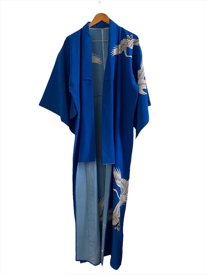 Japanese Brand 🇯🇵Kimono Long Cardigan Japanese Traditional Wear Trench Coat Size US L / EU 52-54 / 3 - 3 Thumbnail