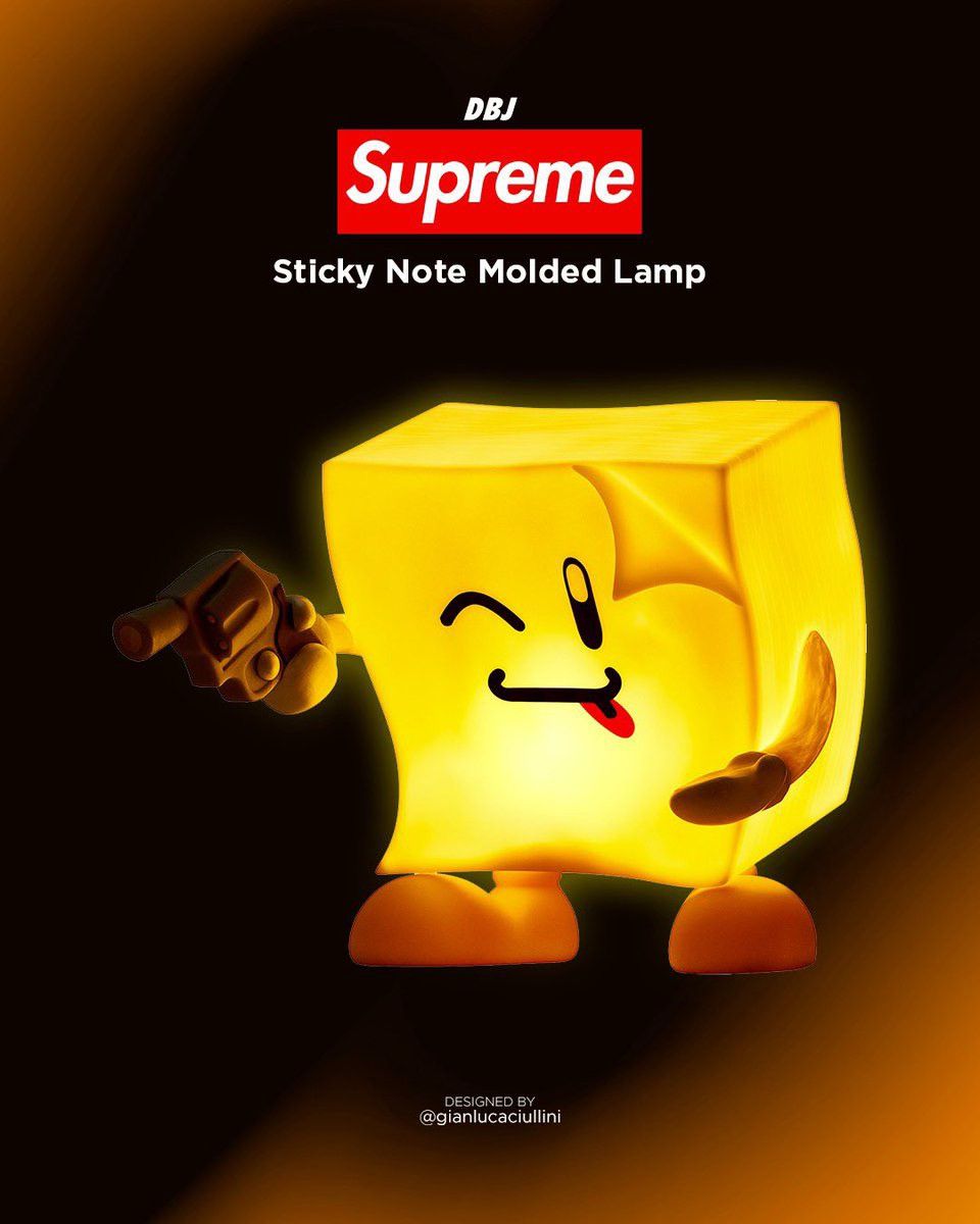 Supreme Sticky Note Molded Lamp | Grailed