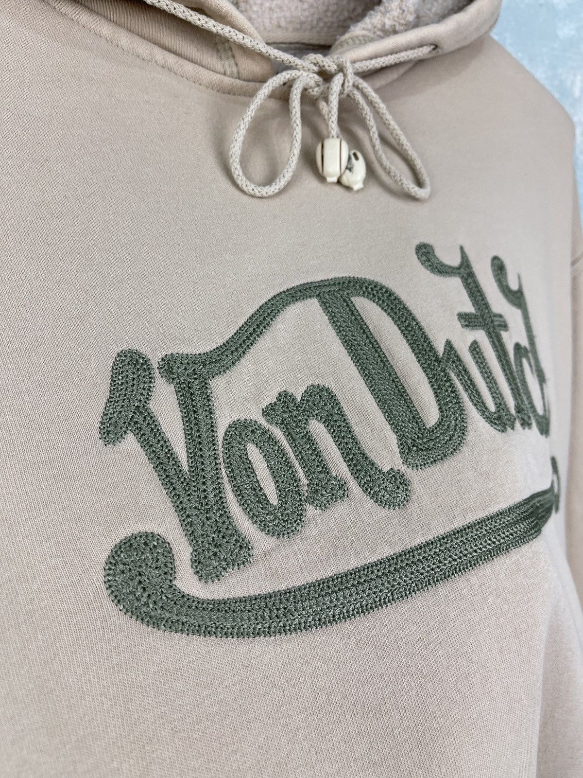 Vintage × Von Dutch Vintage Von Dutch Big Logo Hoodie camel khaki L oversize Size US L / EU 52-54 / 3 - 8 Thumbnail