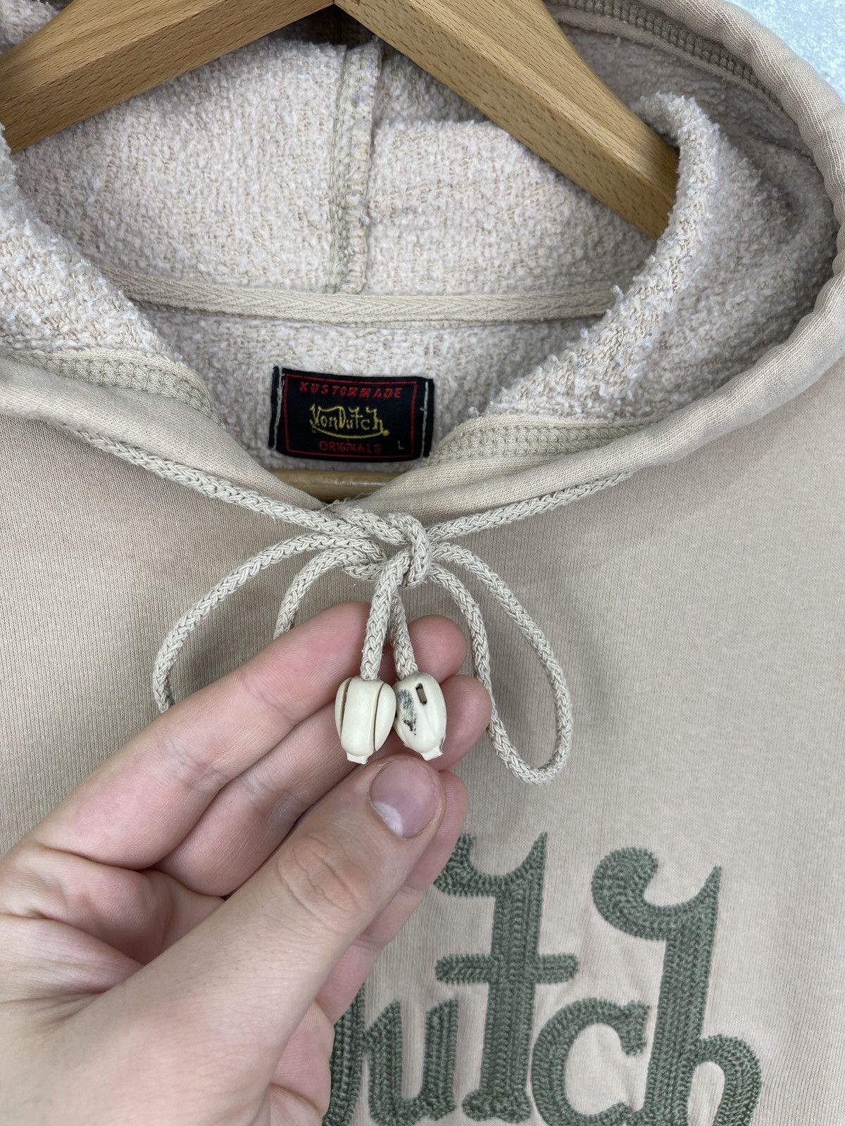 Vintage × Von Dutch Vintage Von Dutch Big Logo Hoodie camel khaki L oversize Size US L / EU 52-54 / 3 - 6 Thumbnail