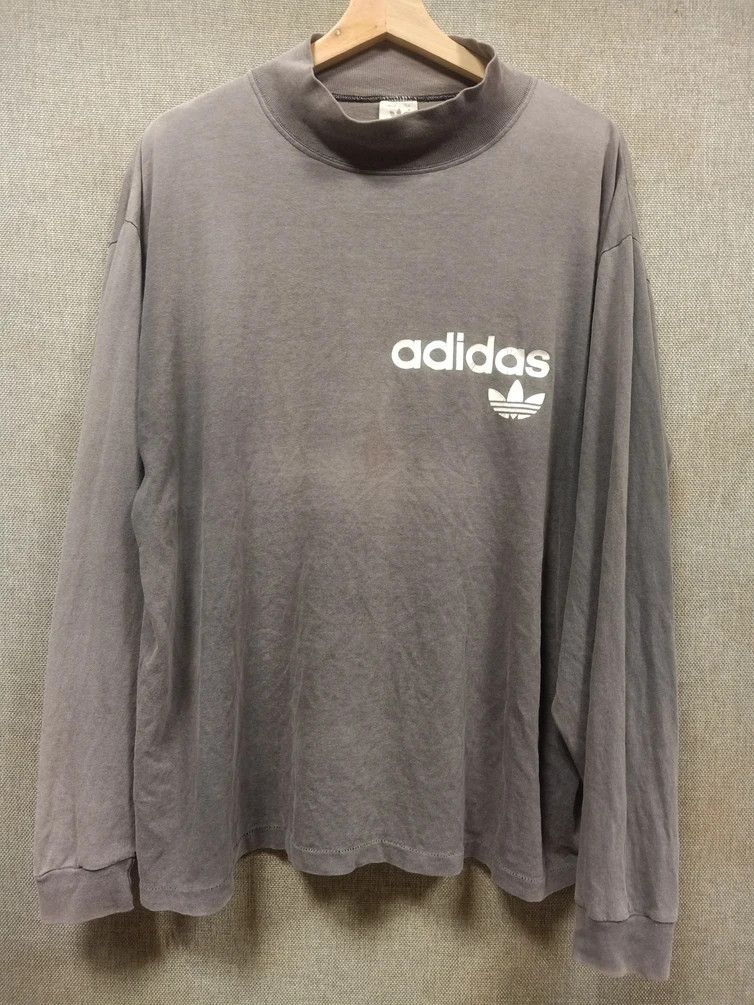Adidas vintage 90s t shirt long sleeve Adidas distressed Size US L / EU 52-54 / 3 - 1 Thumbnail
