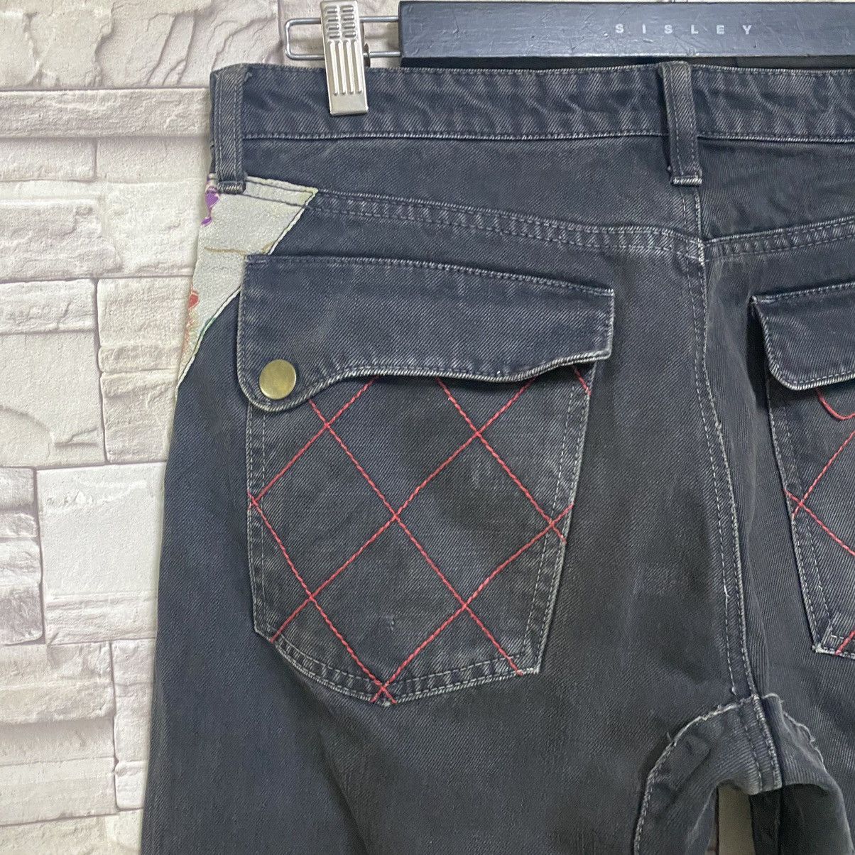 Karakuri Tamashii YEN JAPAN Distressed Denim Tiger Embroidery Jeans Zipper Size US 32 / EU 48 - 14 Thumbnail