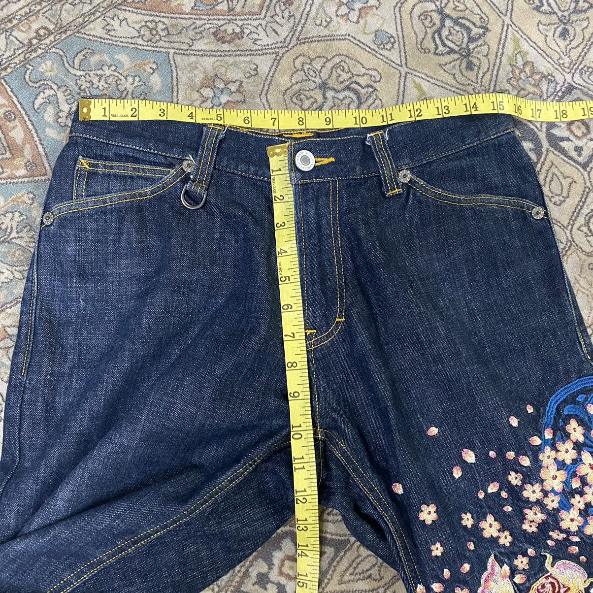 Karakuri Tamashii Japanese Brand NAMITATSU Denim Embroidery Fish Koi Jeans Size US 30 / EU 46 - 19 Thumbnail
