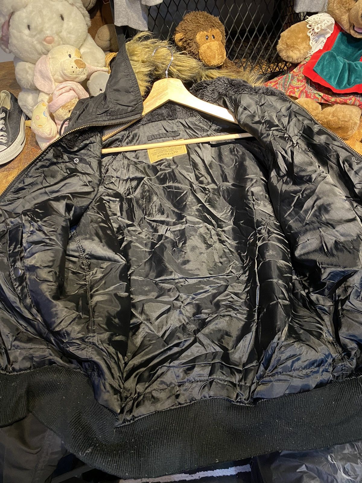 Avirex RARE‼️Avirex USA Spellout Embroided Bomber Jackets Hooded Size US XL / EU 56 / 4 - 3 Thumbnail