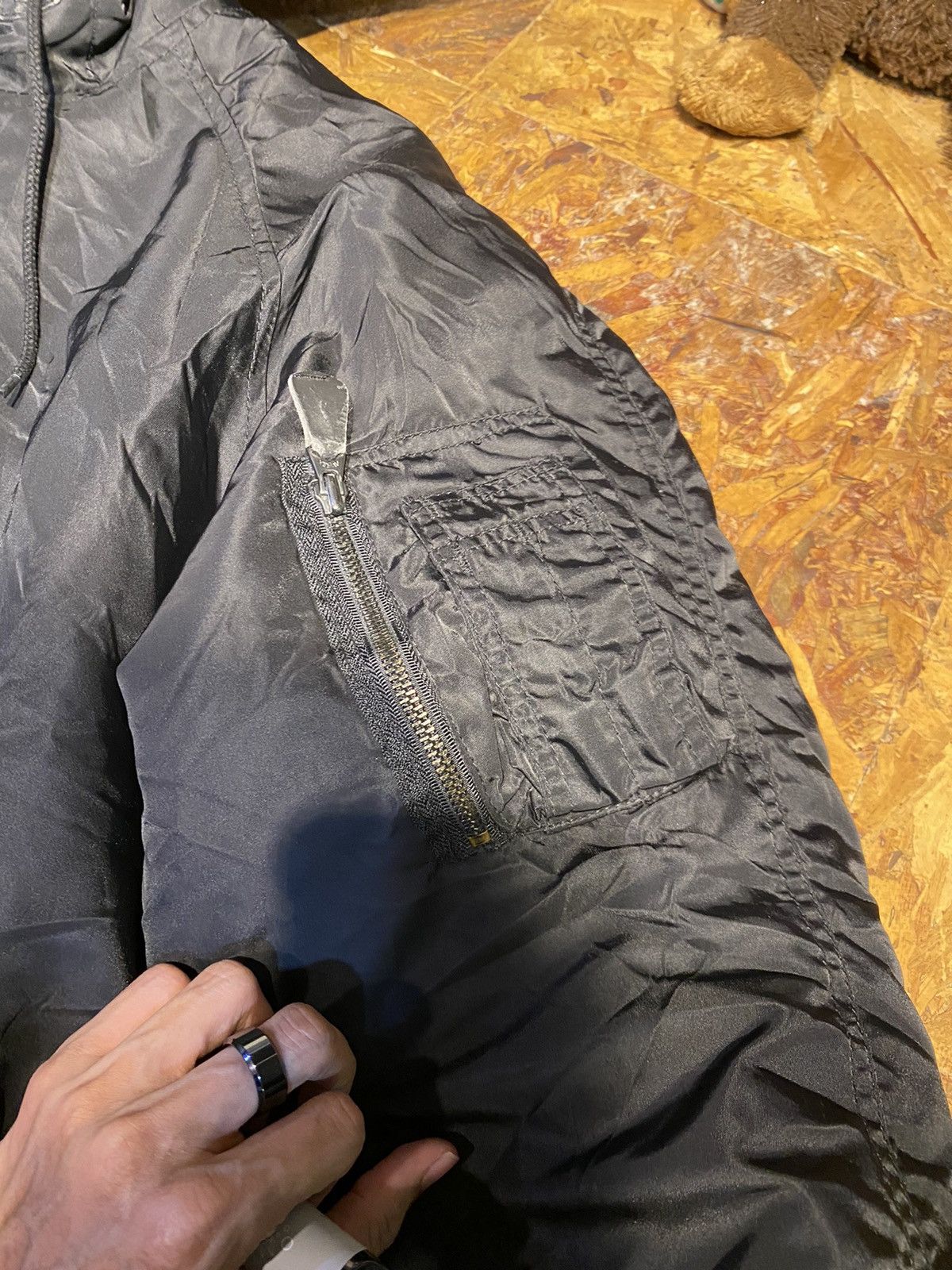 Avirex RARE‼️Avirex USA Spellout Embroided Bomber Jackets Hooded Size US XL / EU 56 / 4 - 13 Thumbnail