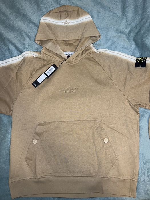 Supreme Supreme x stone island stripe hooded sweatshirt | Grailed