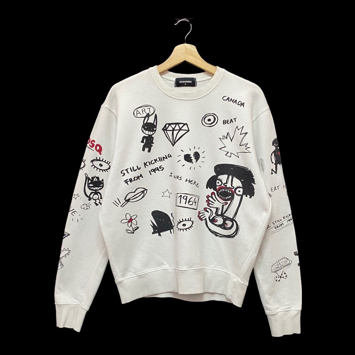 Dsquared2 🇮🇹DSQUARED2 FW14 ART FULL PRINT SWEATSHIRT MADE IN ITALY Size US M / EU 48-50 / 2 - 1 Thumbnail
