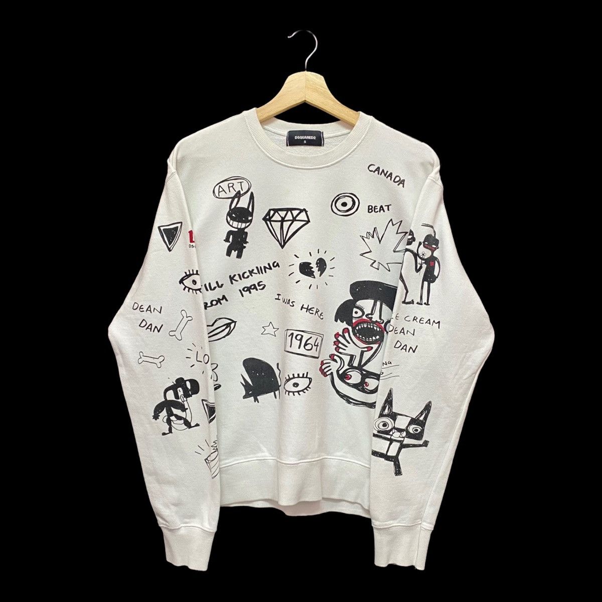 Dsquared2 🇮🇹DSQUARED2 FW14 ART FULL PRINT SWEATSHIRT MADE IN ITALY Size US M / EU 48-50 / 2 - 2 Thumbnail