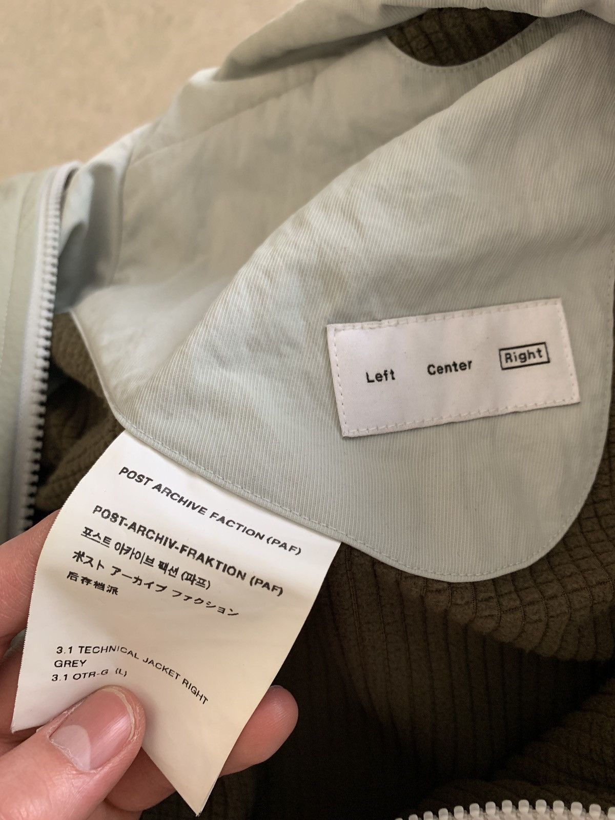 Japanese Brand PAF 3.1 TECHNICAL JACKET RIGHT (GREY) Size US L / EU 52-54 / 3 - 9 Thumbnail