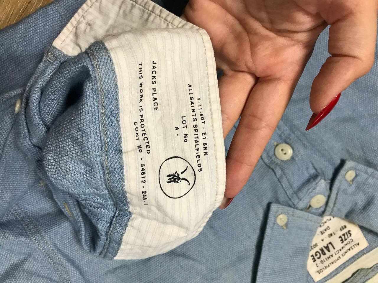 Allsaints Allsaints luxury streetwear shirt Size US L / EU 52-54 / 3 - 6 Thumbnail