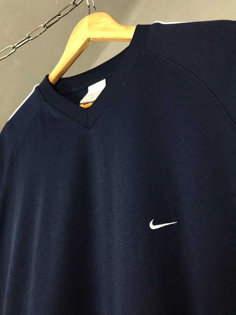 Nike × Vintage Nike swoosh streetwear vintage navy blue tee Size US XL / EU 56 / 4 - 3 Thumbnail