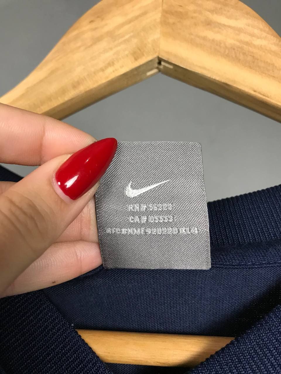 Nike × Vintage Nike swoosh streetwear vintage navy blue tee Size US XL / EU 56 / 4 - 5 Thumbnail