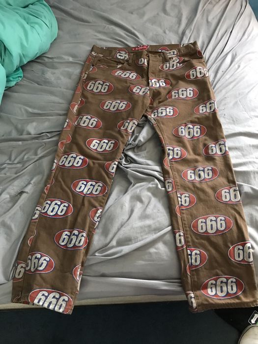 Supreme 666 Denim Pants Brown