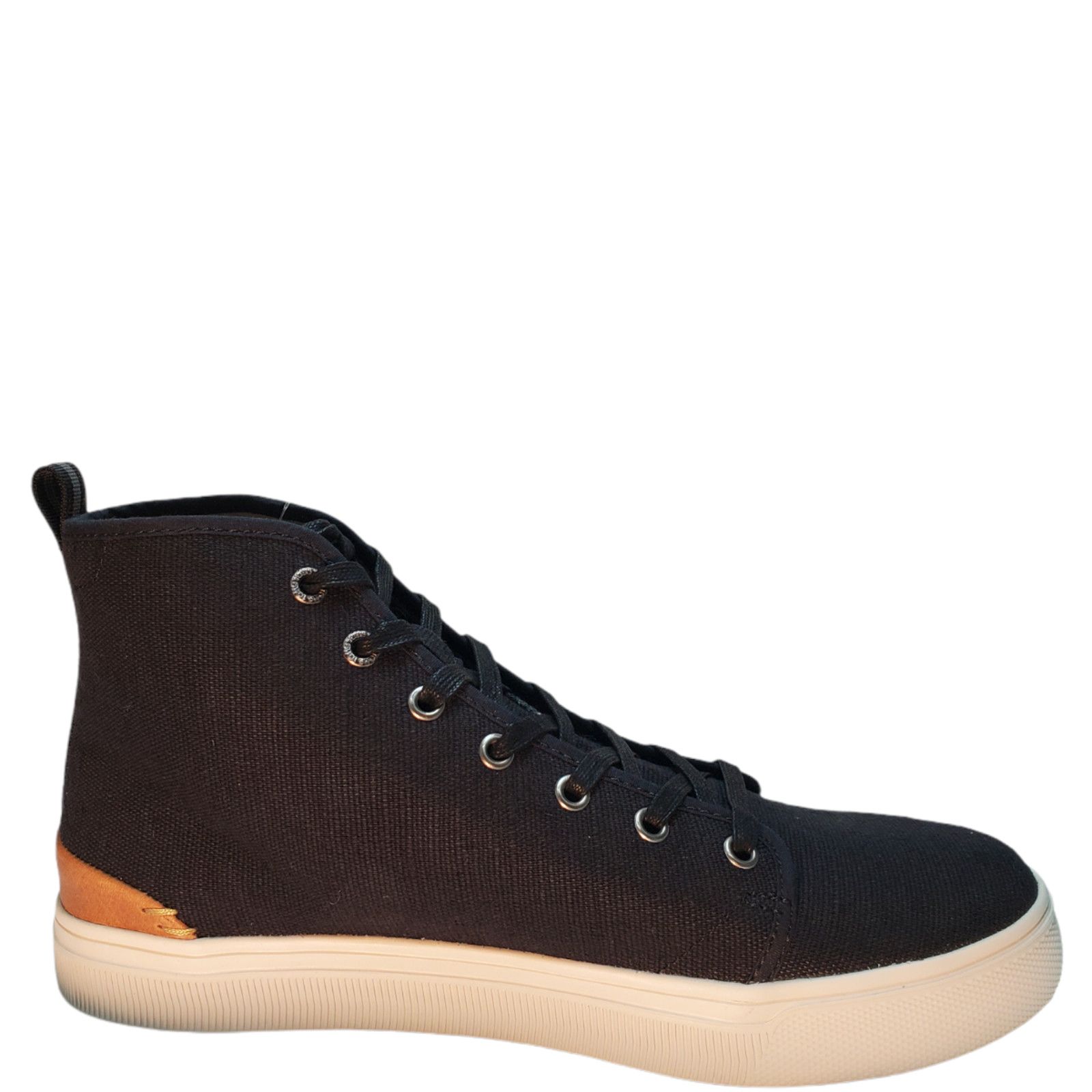 Toms TOMS Mens TRVL LITE High-Top Canvas Sneakers Black Heritage Size US 12 / EU 45 - 4 Thumbnail