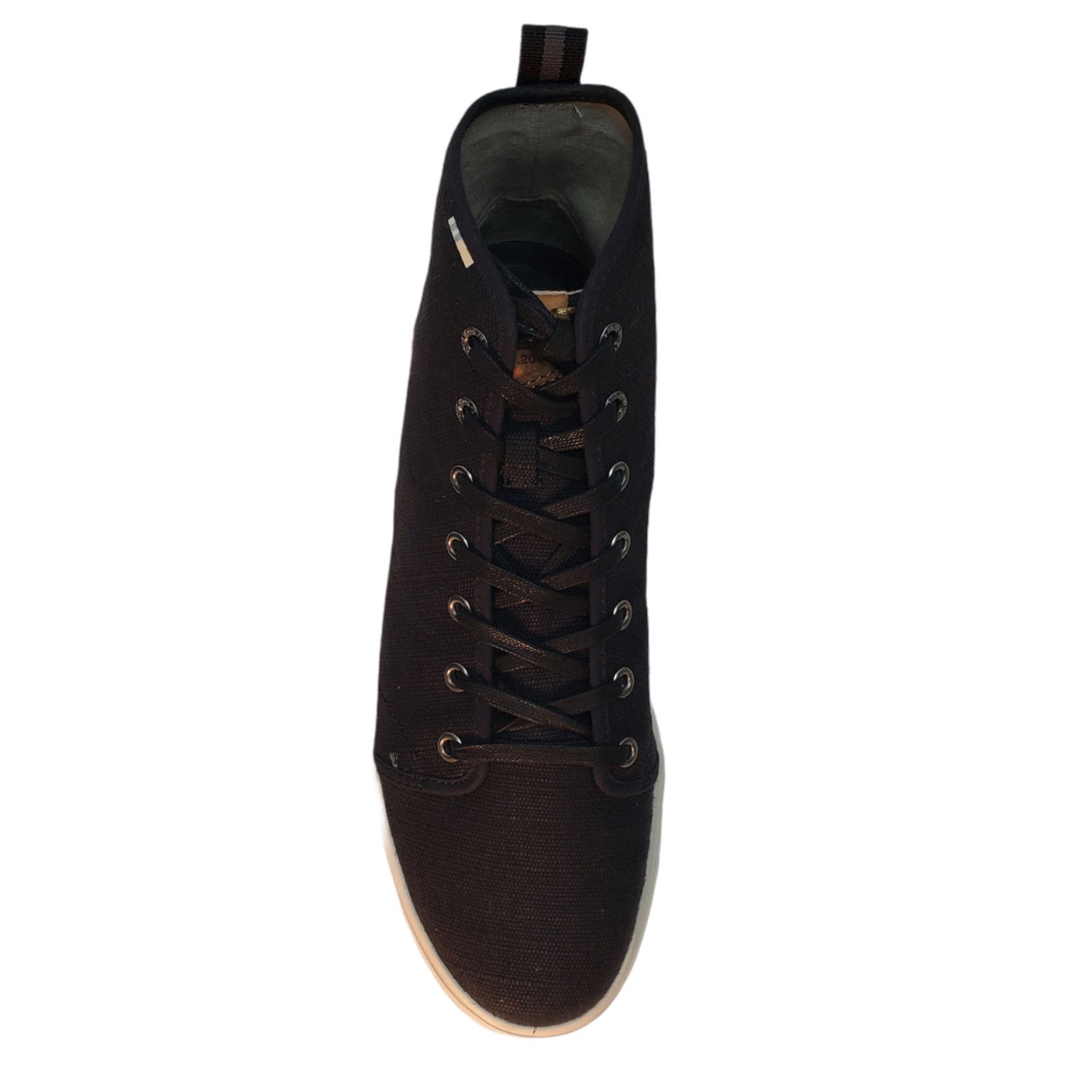 Toms TOMS Mens TRVL LITE High-Top Canvas Sneakers Black Heritage Size US 12 / EU 45 - 2 Thumbnail