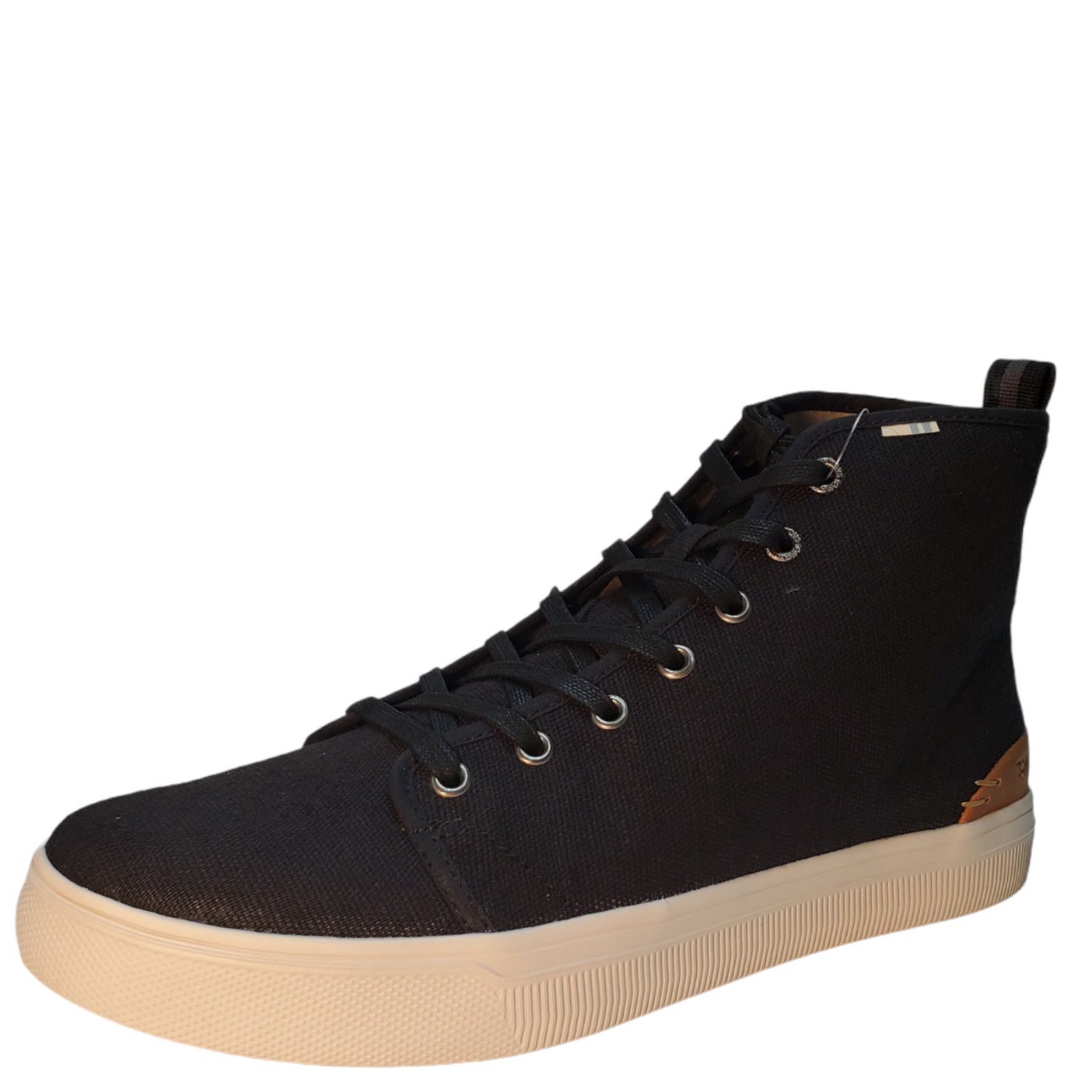 Toms TOMS Mens TRVL LITE High-Top Canvas Sneakers Black Heritage Size US 12 / EU 45 - 1 Thumbnail