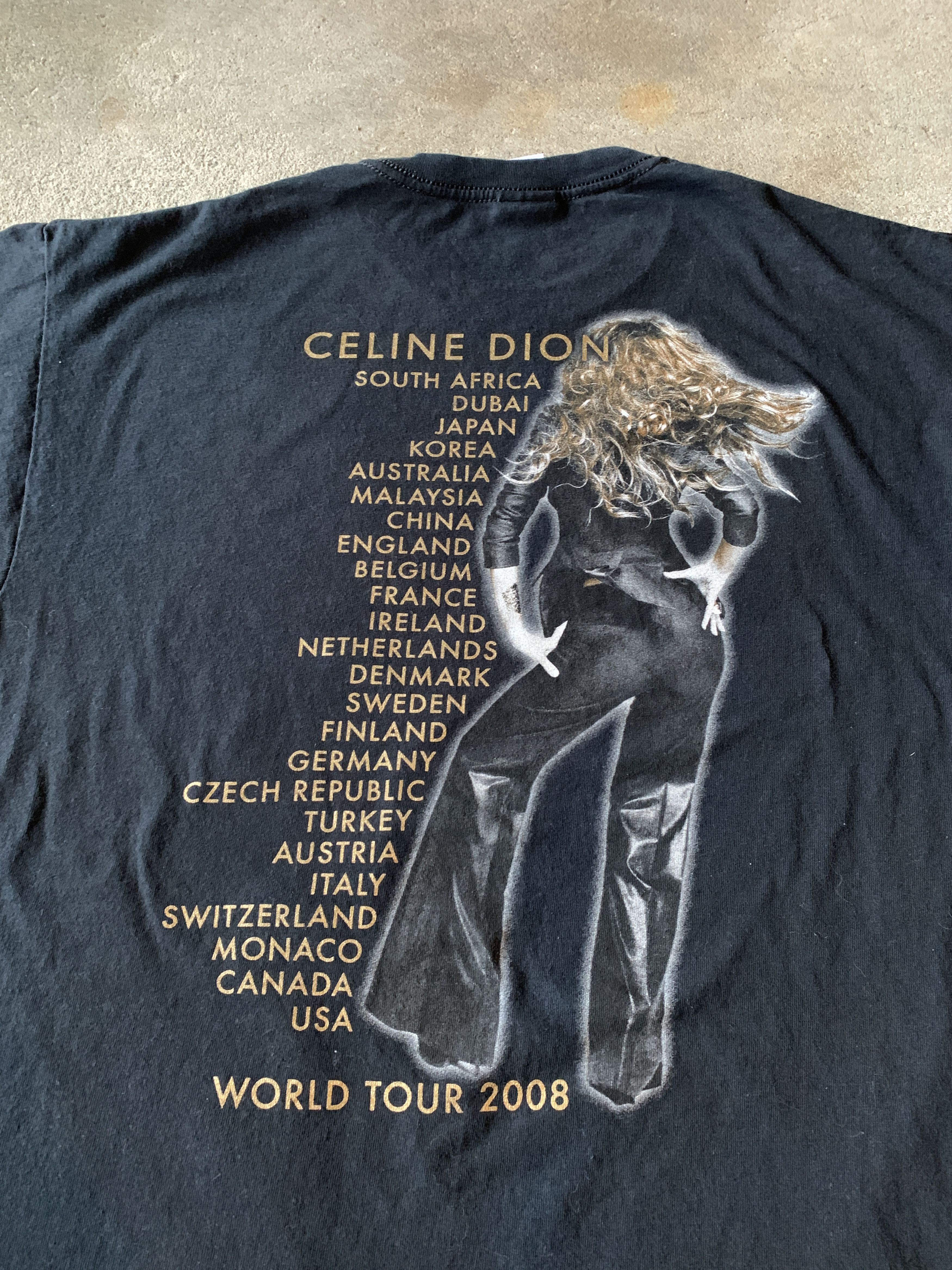 Band Tees × Vintage 2008 Celine Dion World Tour Shirt Size US L / EU 52-54 / 3 - 4 Thumbnail