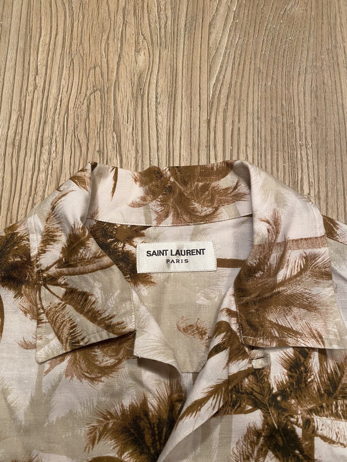 Hedi Slimane × Saint Laurent Paris SS16 Palm Hawaiian Shirt Size US S / EU 44-46 / 1 - 4 Thumbnail