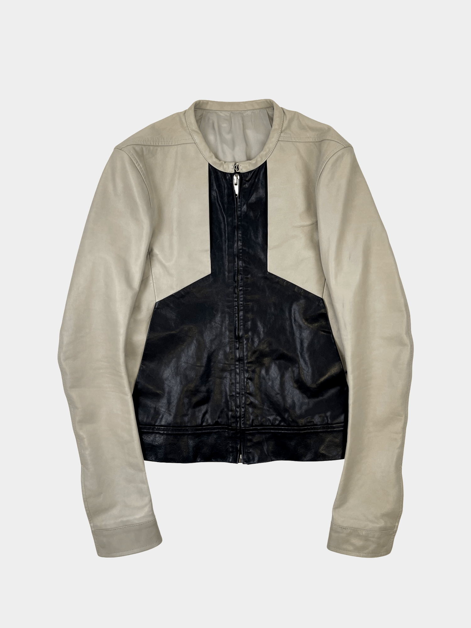 Rick Owens AW2012 Paneled Leather Rider Jacket | Grailed