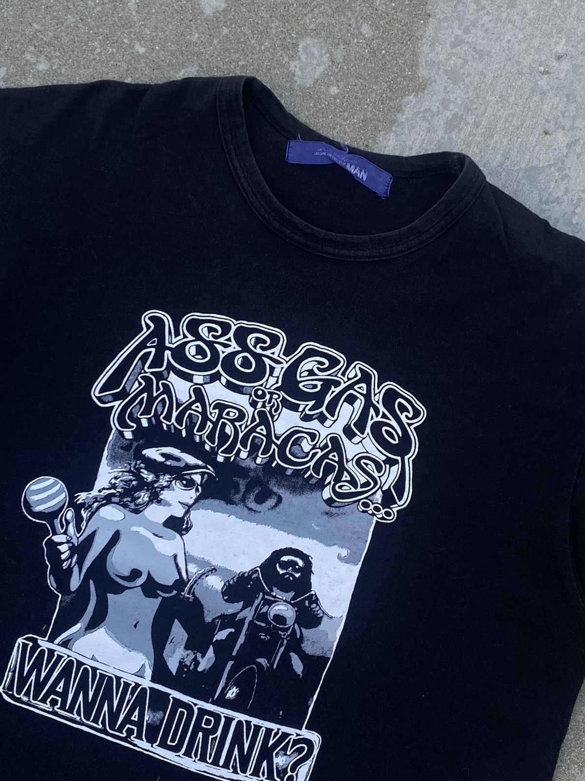 JUNYA WATANABE ASS GAS OR MARACAS Tシャツ Japanese Brand × Junya Watanabe Junya Watanabe Ass Gass or