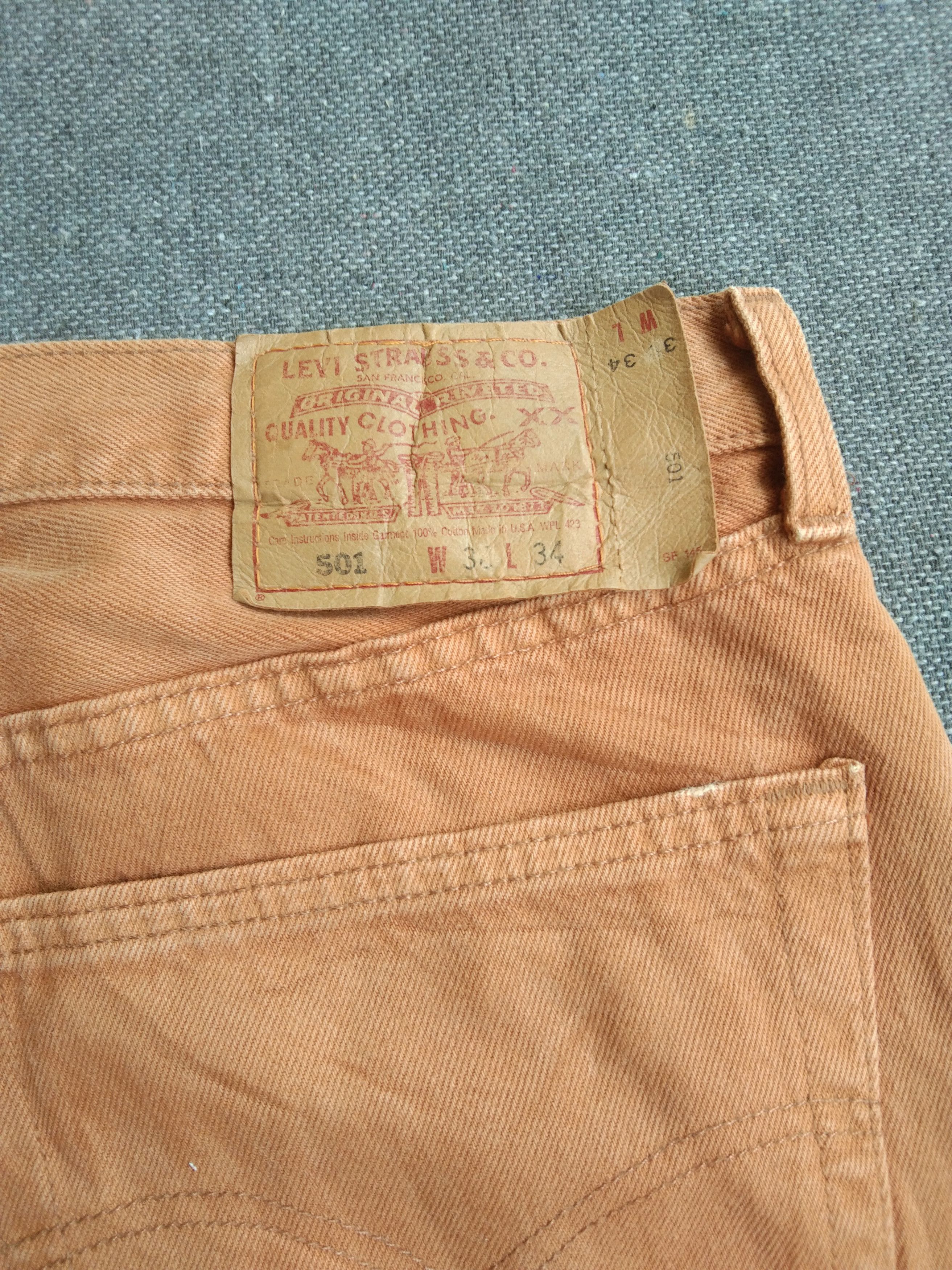 Levi's × Vintage Vintage Levis 501 Jeans Made In USA 36x34.5 Size US 36 / EU 52 - 4 Thumbnail