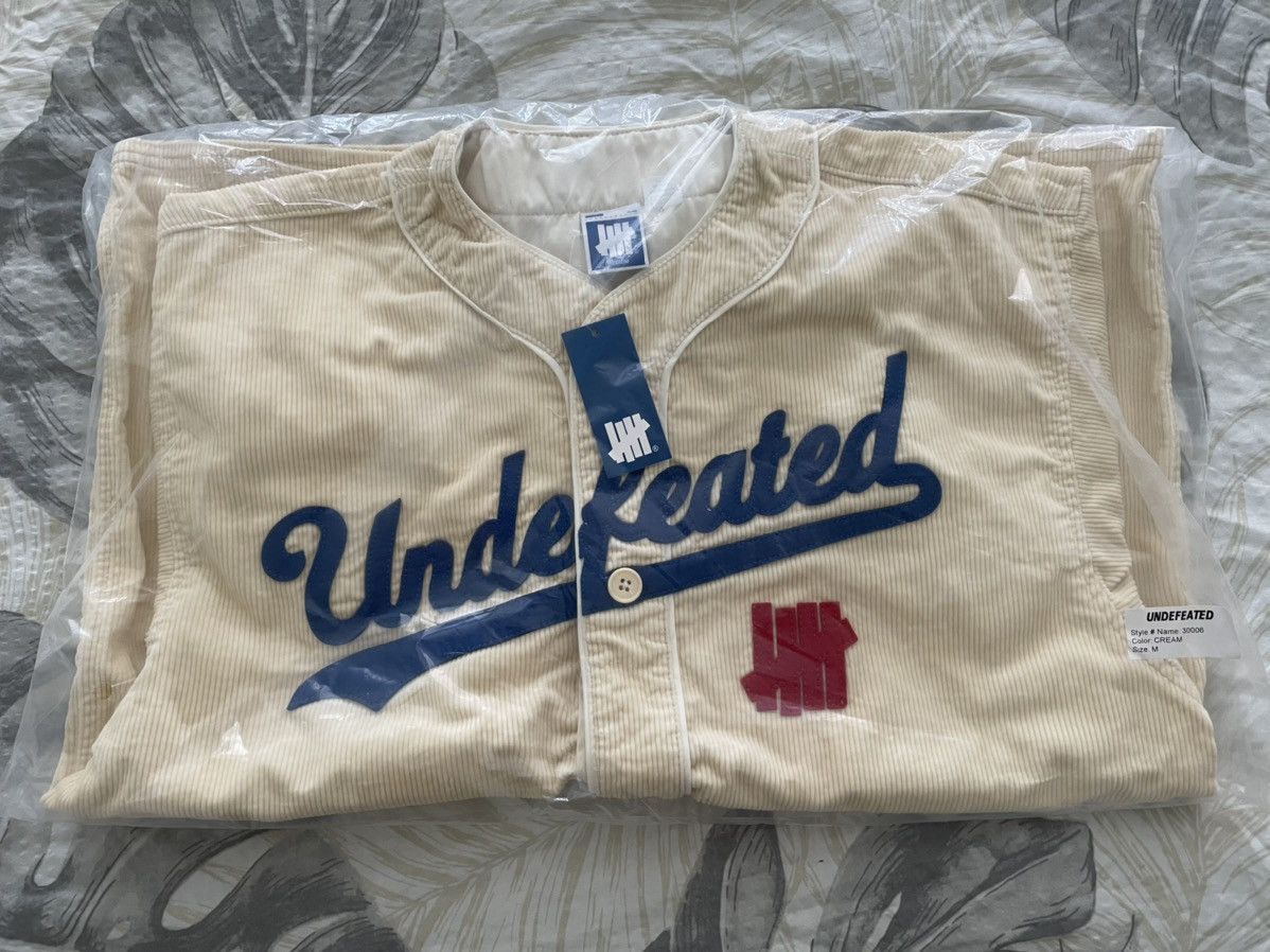 UNDEFEATED CORD S/S BASEBALL JERSEY - 30006 Off White