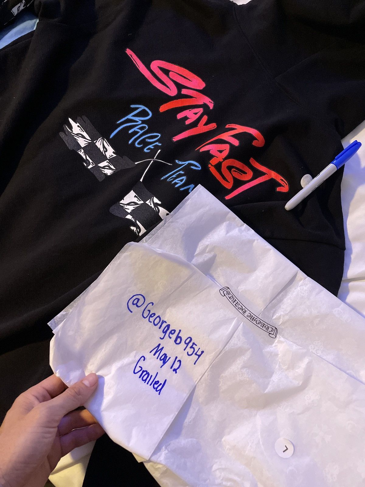 Chrome Hearts Matty Boy Stay Fast XL 美品 Chrome Hearts Matty Boy Stay Fast Sweater Black – Common Hype