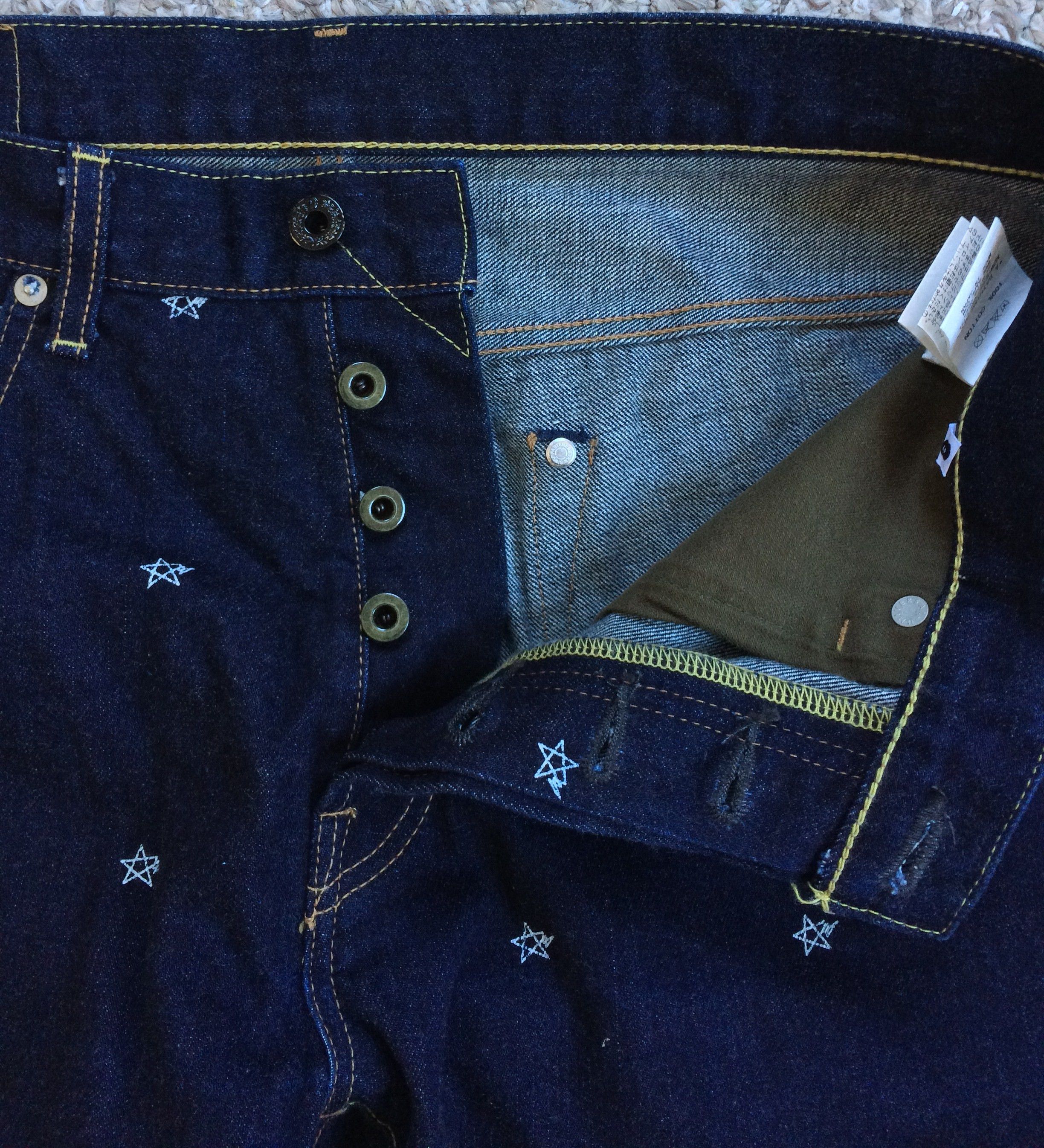 Bape Bape Embroidered Bapesta Stars Denim Shorts Size US 32 / EU 48 - 4 Thumbnail