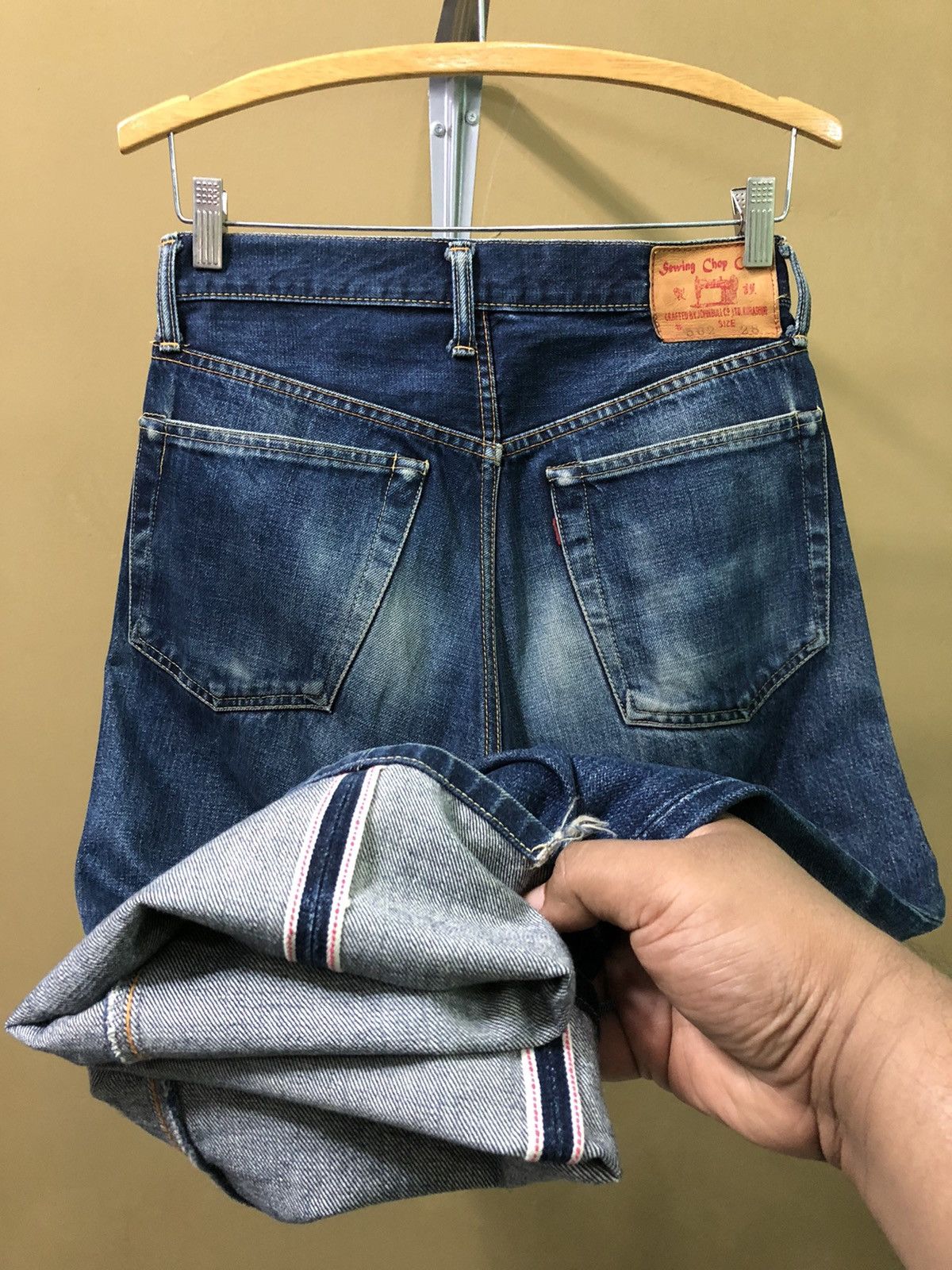 Japanese Brand Vintage Sewing Chop By John Bull Selvedge Denim Jeans Size US 28 / EU 44 - 7 Thumbnail