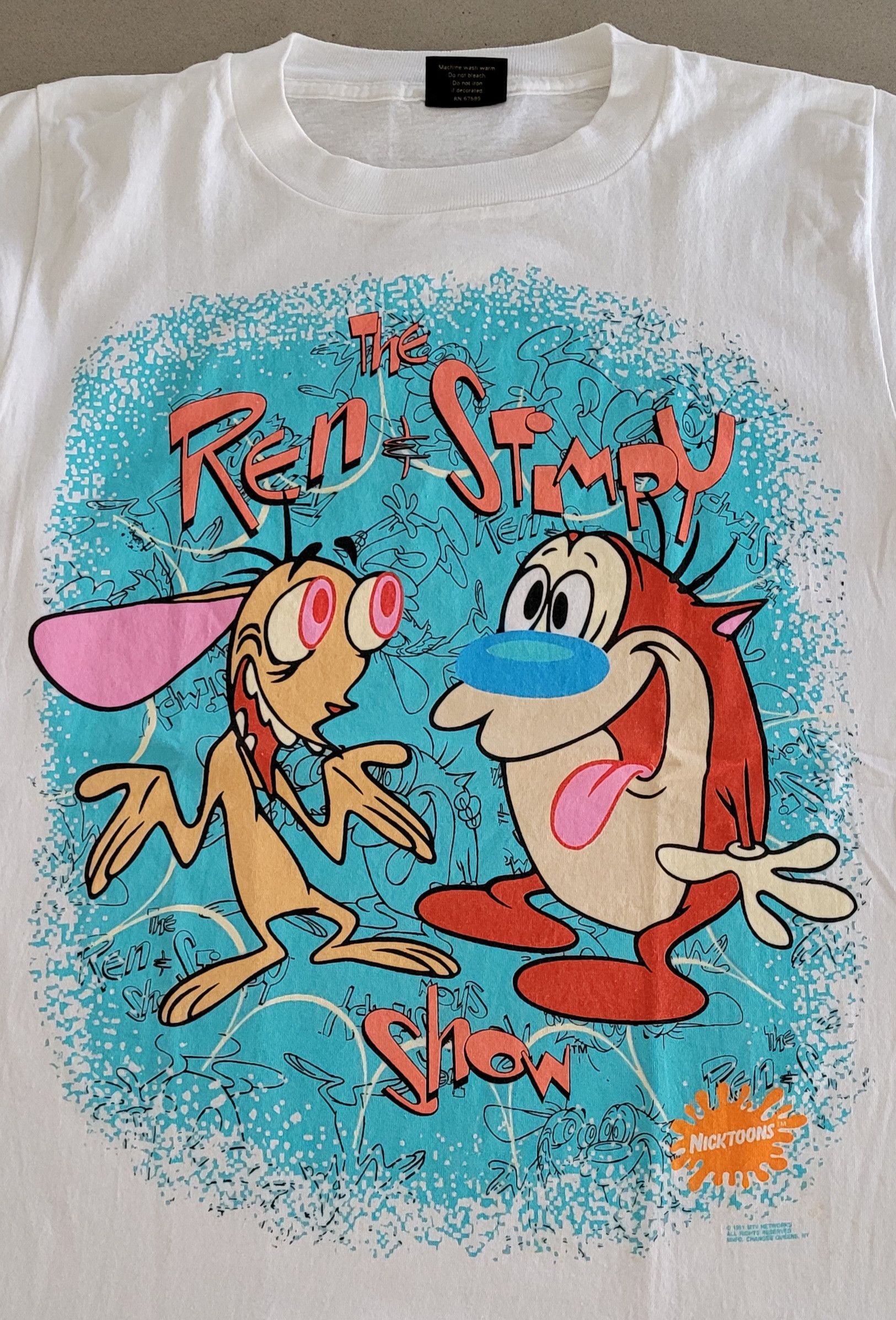 Cartoon Network VINTAGE REN & STIMPY SHOW - ORIGINAL 1990's TEE Size US M / EU 48-50 / 2 - 3 Thumbnail