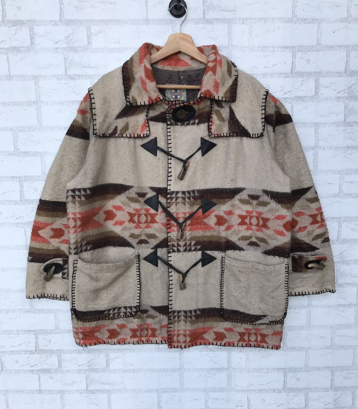 Handmade Japanese Chipie Wool Navajo Jacket Size US L / EU 52-54 / 3 - 1 Thumbnail