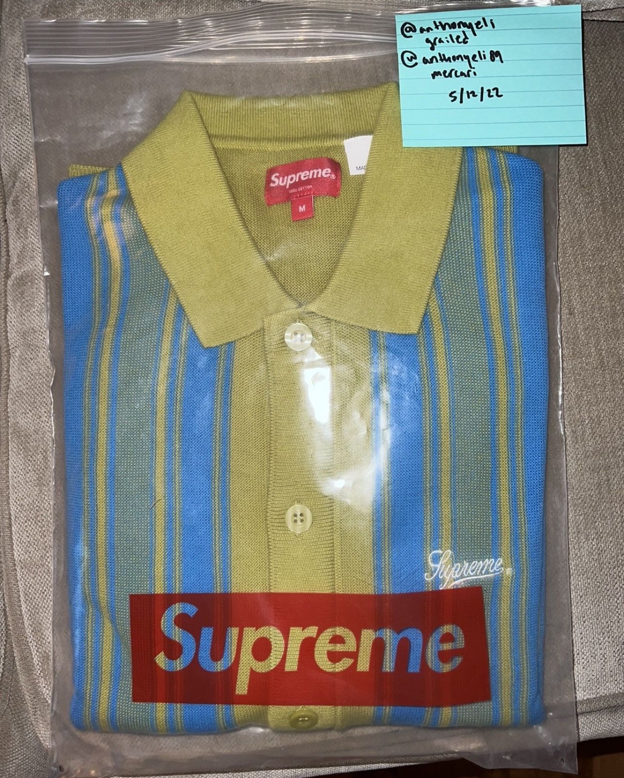 Supreme Stripe Button Up Polo Lサイズ Supreme Stripe Button Up Polo Lサイズ（Supreme 22ss stripe