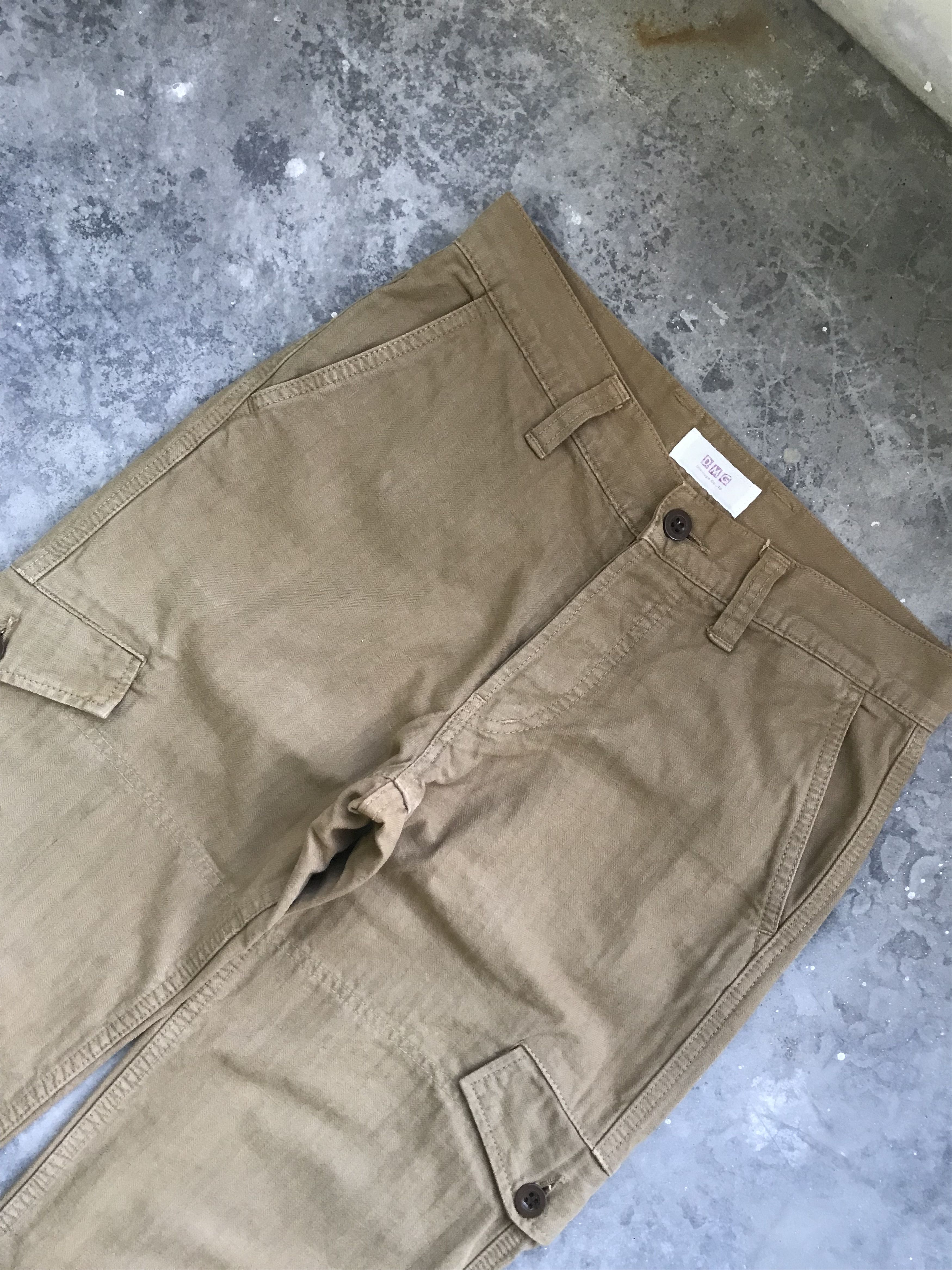 Japanese Brand DOMINGO Japan Multipocket Double Herringbone Cargo Pant Size US 29 - 4 Thumbnail