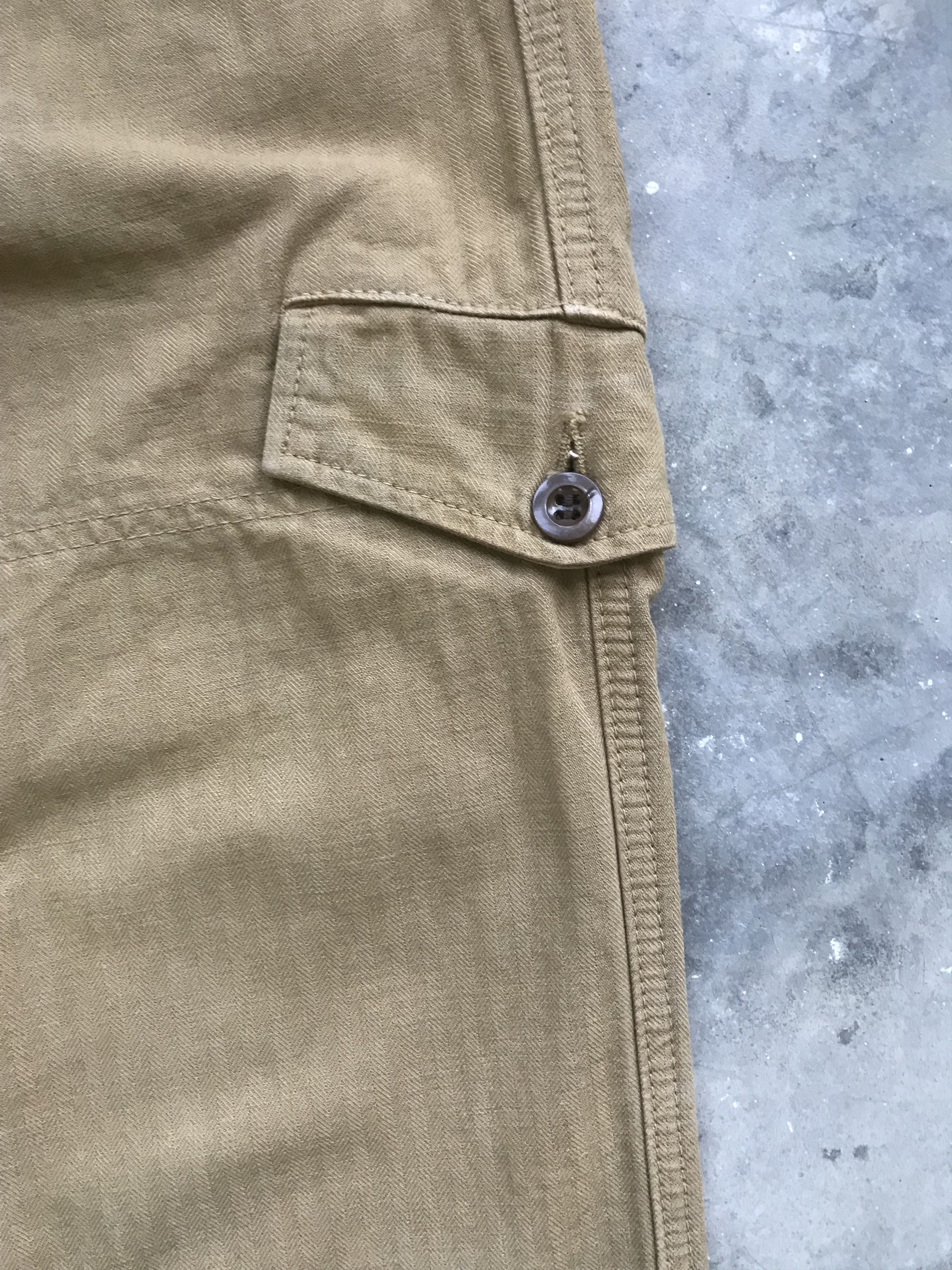 Japanese Brand DOMINGO Japan Multipocket Double Herringbone Cargo Pant Size US 29 - 7 Thumbnail