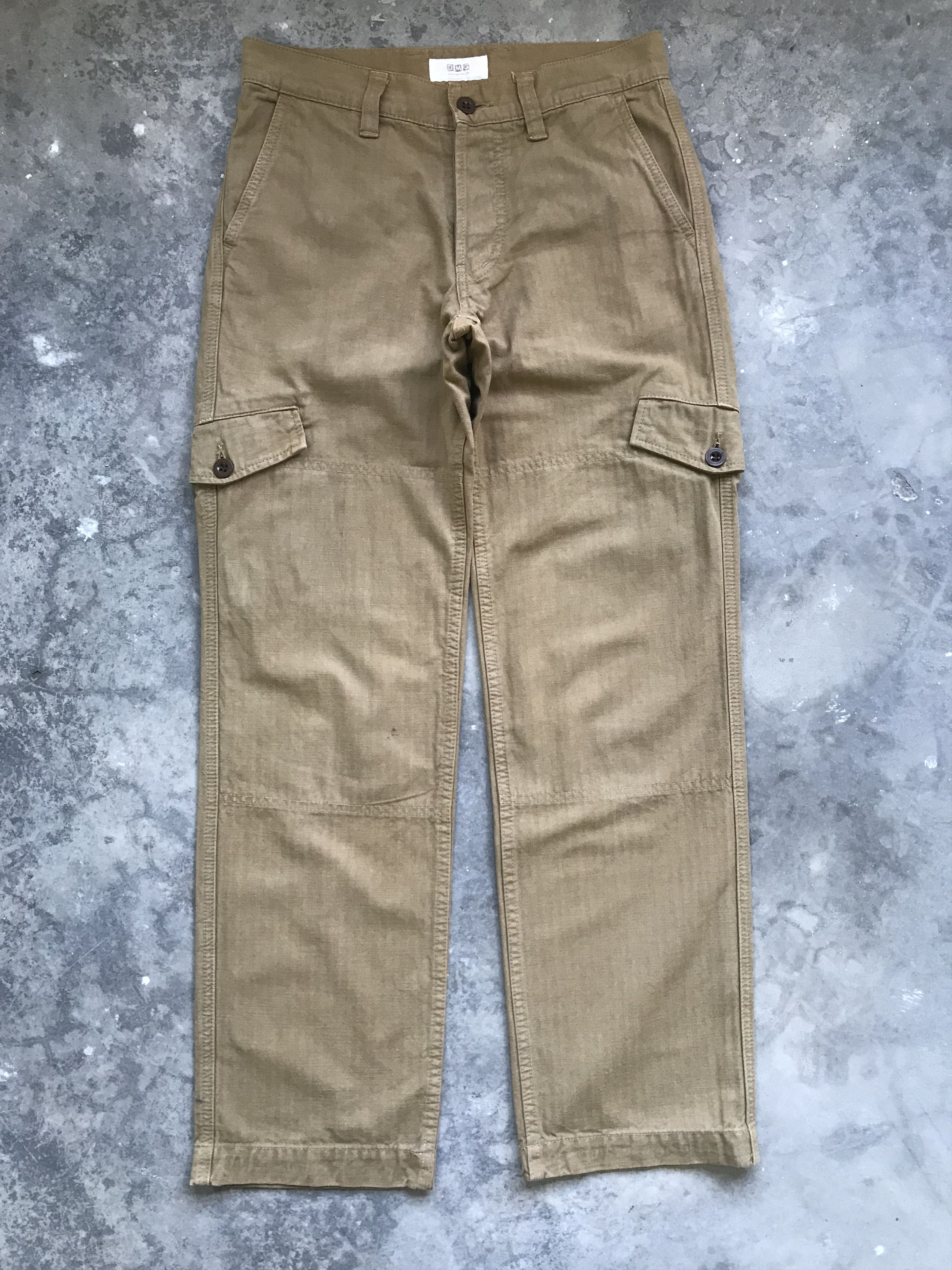 Japanese Brand DOMINGO Japan Multipocket Double Herringbone Cargo Pant Size US 29 - 3 Thumbnail